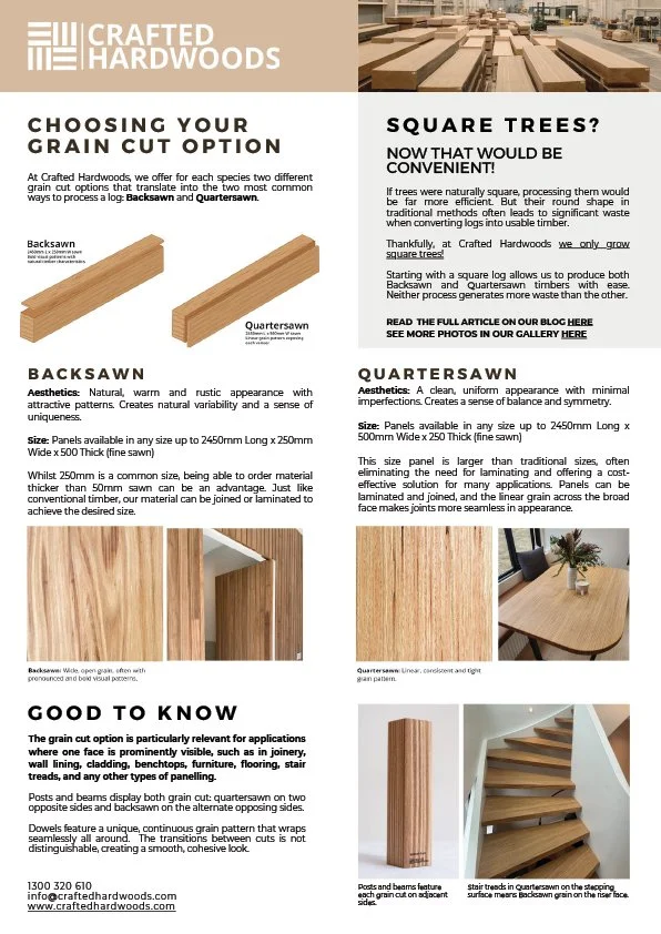 Specifications and Downloads — Crafted Hardwoods