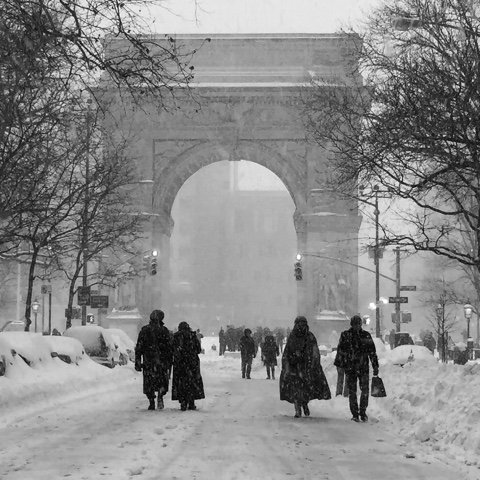 M. Stevenson, 5th Avenue Snow Storm