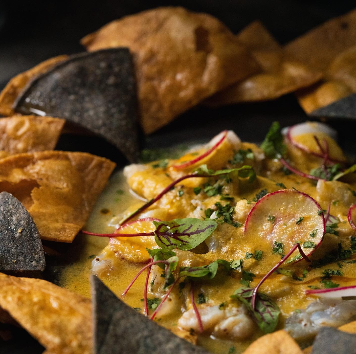 Come celebrate Cinco de Mayo with us! Try our new Sunny Ceviche! Sea Bass cured in a citrus based marinade made with orange, lemon, sichuan cornpepper, coconut milk and cilantro seed. It&rsquo;s fresh with a little spicy kick :) 

#lechedetigre #cinc