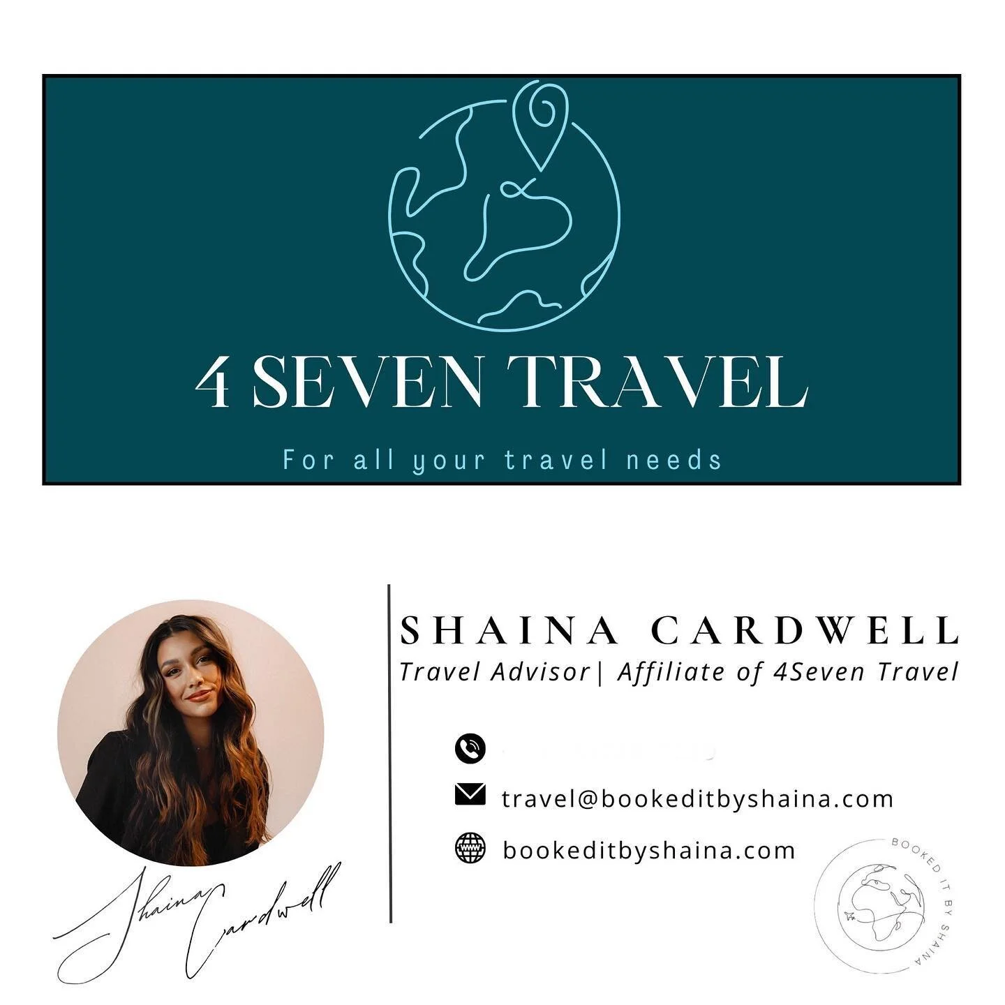 #BookedItbyShaina is now an affiliate of @4seventravel ✈️ 

What this means: Same great services, more expert agents to consult!

✨ I am working alongside a team of advisors with vast experience and specialized areas of travel expertise to help plan 