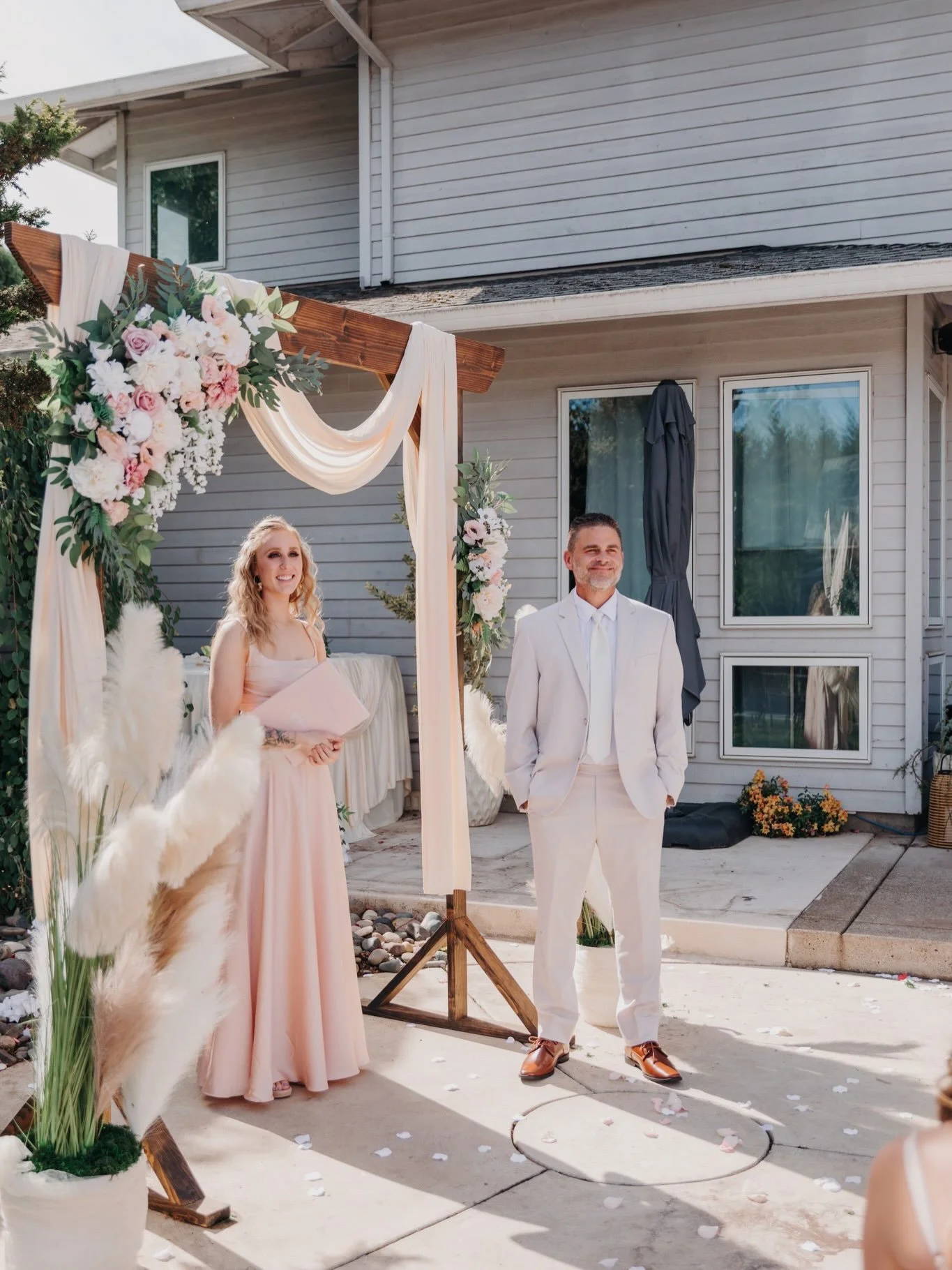 Some weddings are big and grand, and others are beautifully simple, intimate, and full of heart. 
This sweet little at-home wedding was a reminder that you don&rsquo;t need a huge venue or a long guest list to make a day unforgettable. Just two peopl