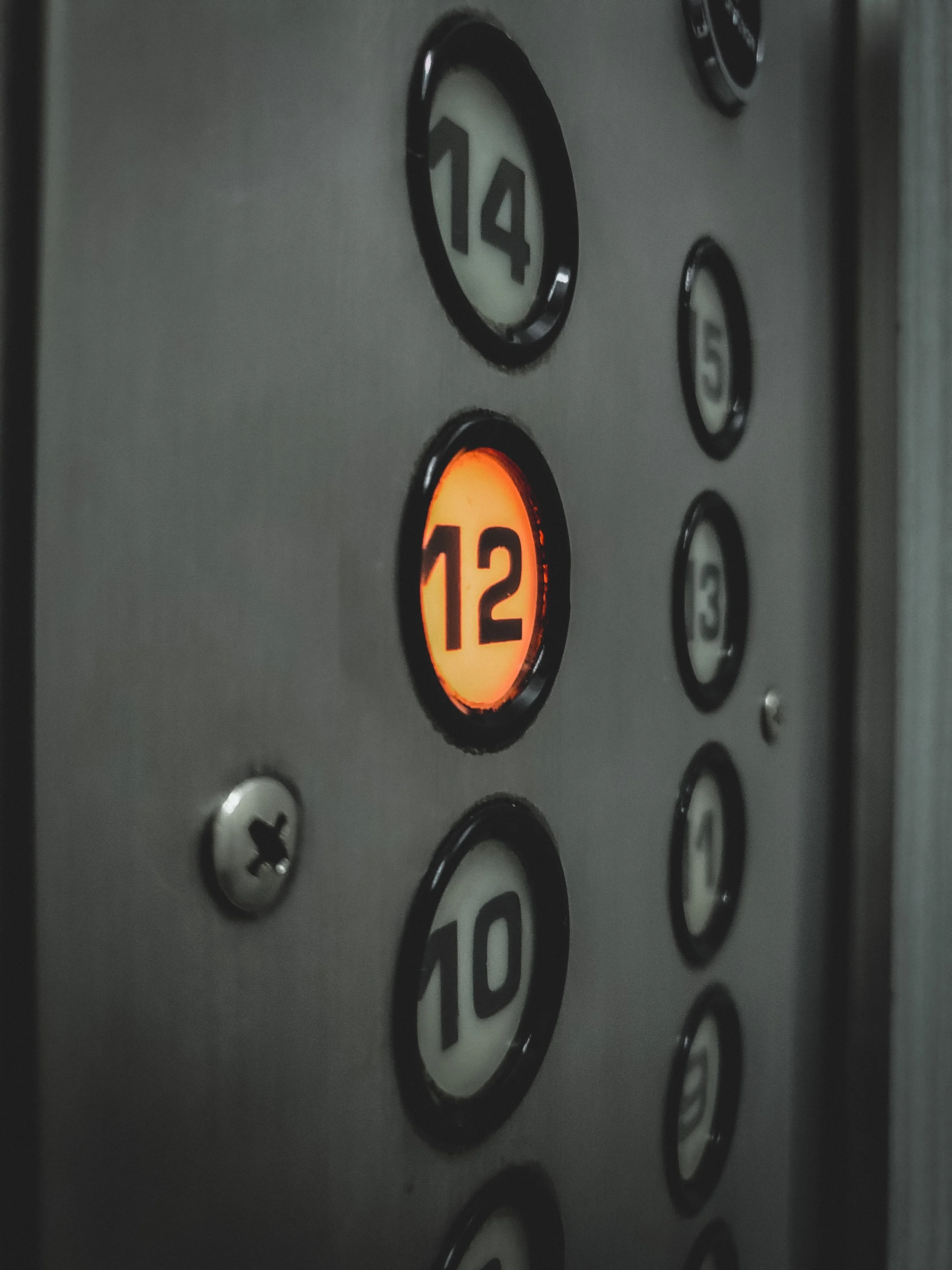 Elevator buttons.