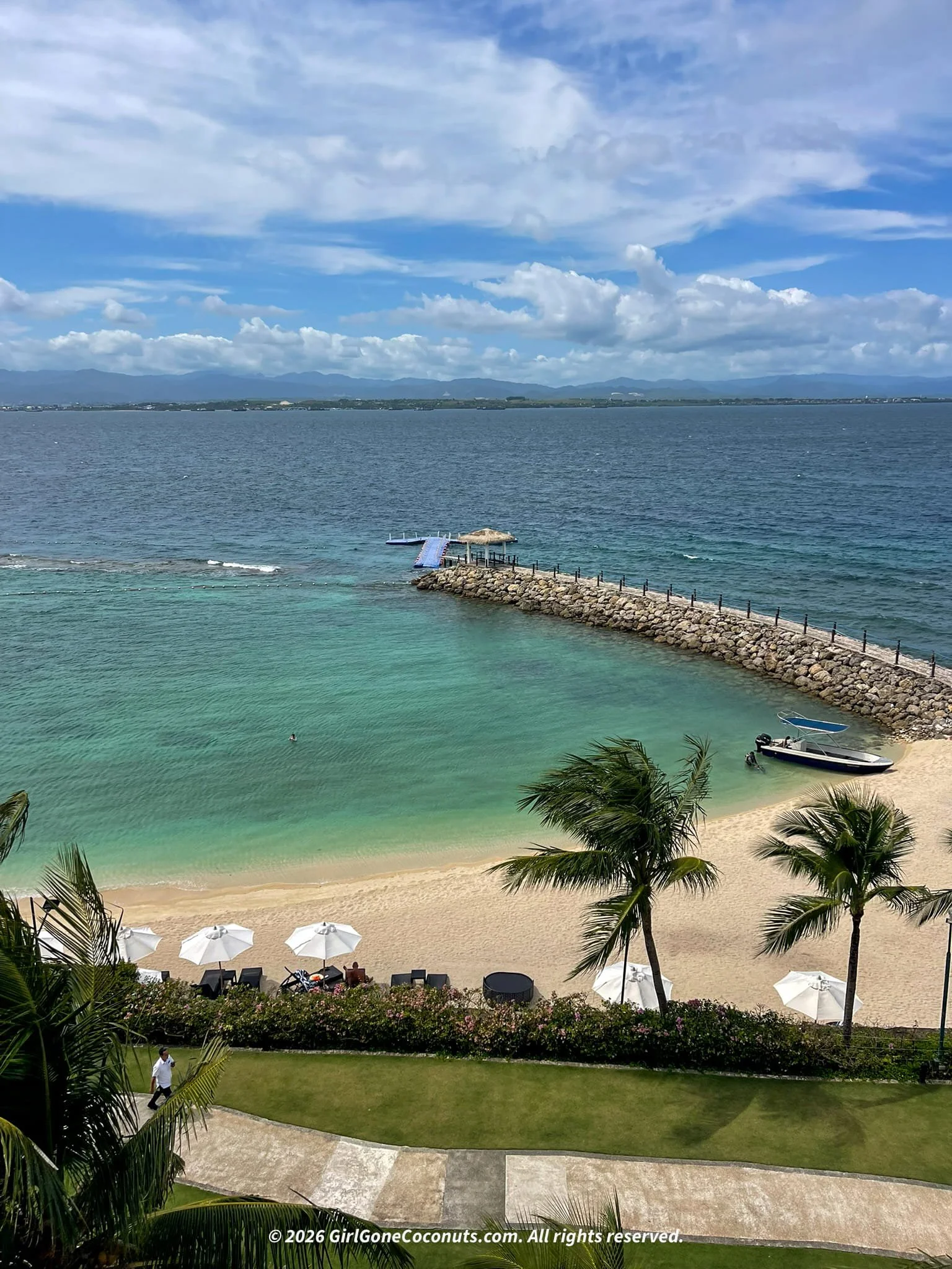 The private beach at Dusit Thani Mactan Cebu.