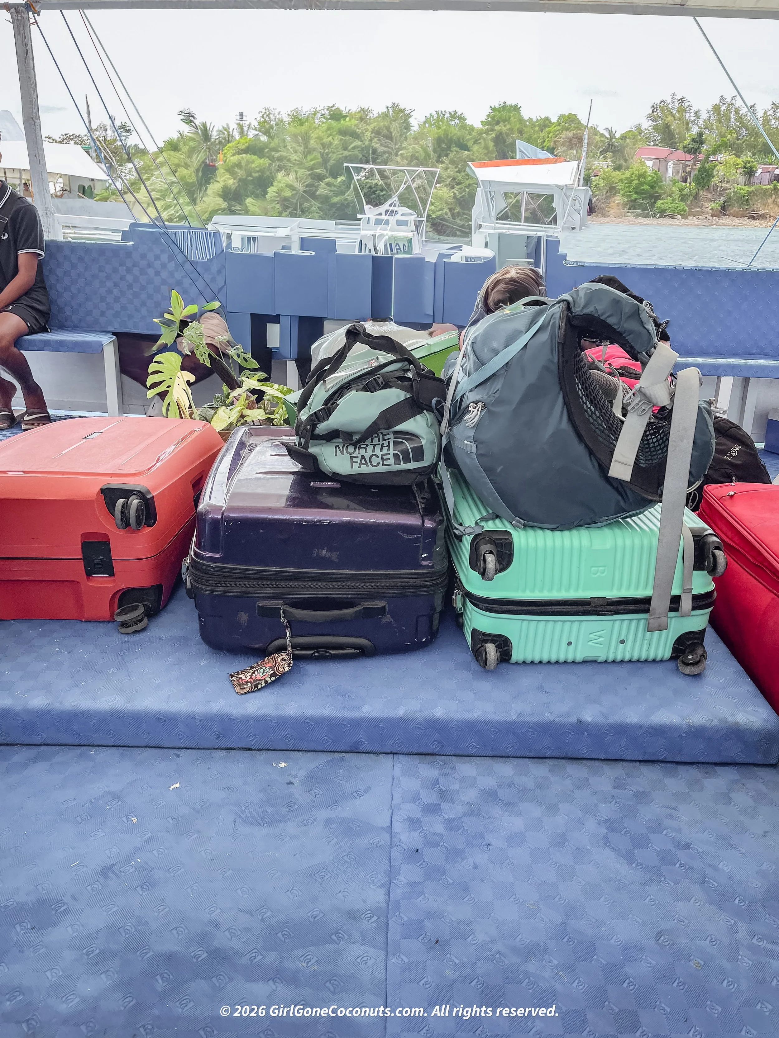 The luggage section on the ferry.
