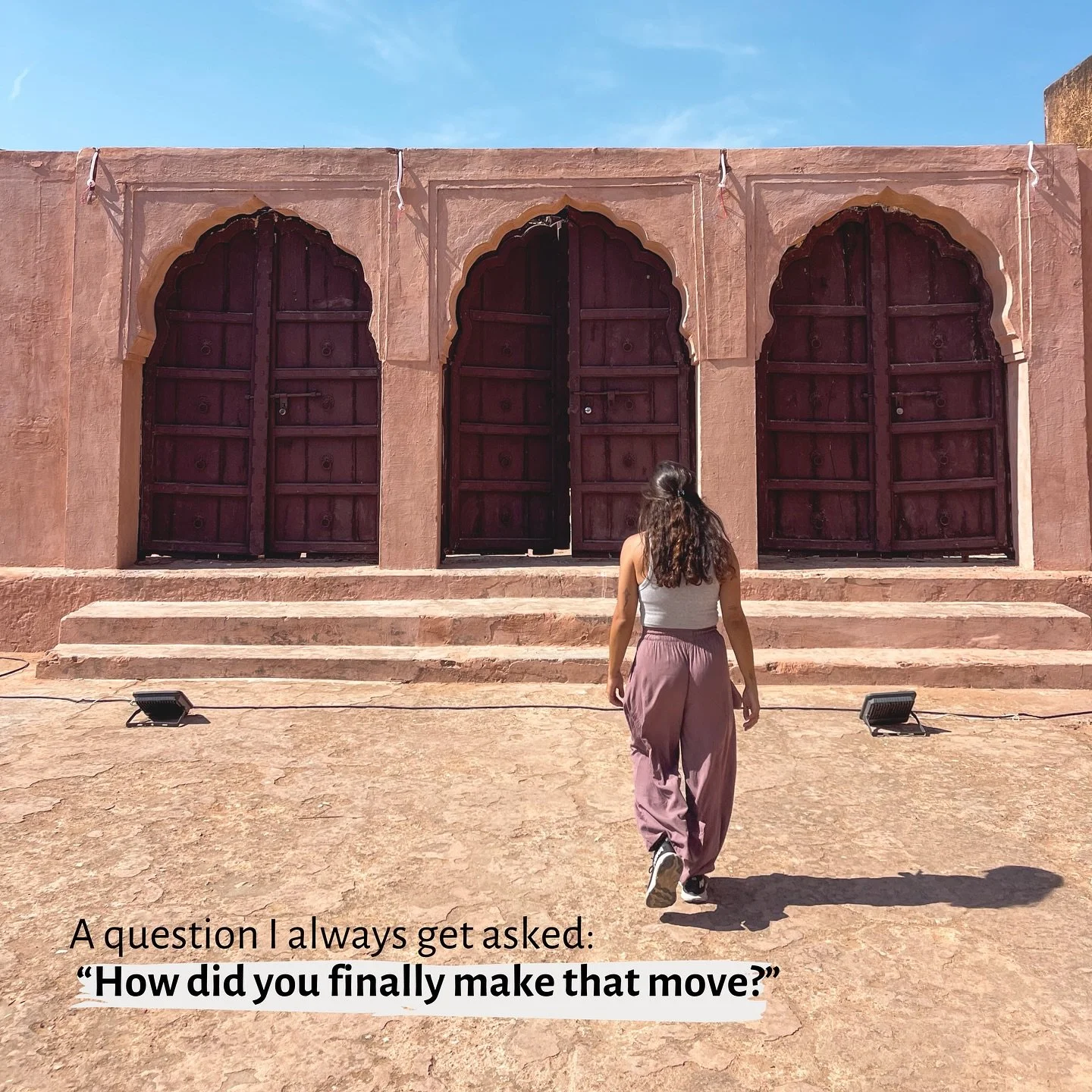 A question I always get asked: &ldquo;How did you finally get yourself to make that move?&rdquo; ✈️

-&gt; For lack of a better way to phrase it&hellip; I just did it. I stopped overthinking and finally went for it. You already know what you want to 