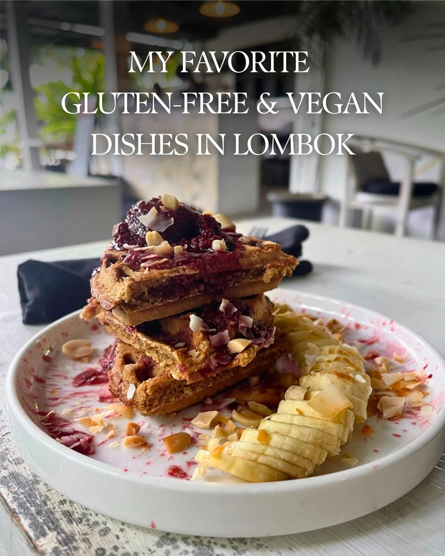 Plot twist: the best food I ate in Lombok was 100% gluten free AND vegan 🌱

Kuta has quietly become one of the easiest places to eat for dietary restrictions, and honestly, the food is delicious. Here are my favourite spots so you don&rsquo;t have t