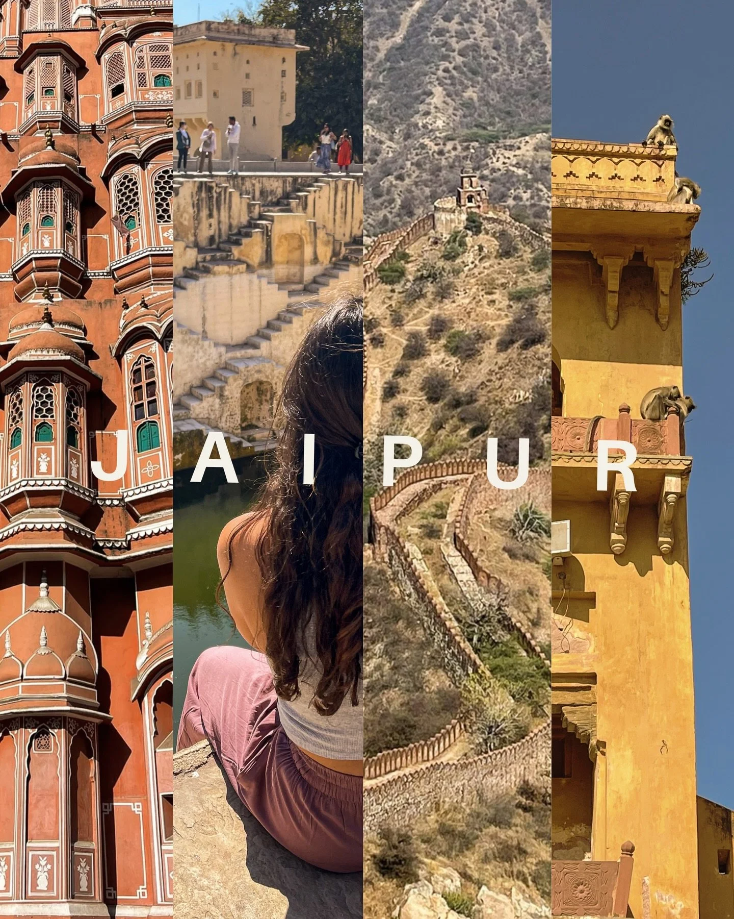 chaotic. loud. overwhelming. and I loved almost every second of it.

the golden triangle: Delhi, Jaipur &amp; Agra.
three cities. so much energy. 

Delhi was a lot 😅
Jaipur had my whole heart.
and the Taj Mahal&hellip; I was speechless

the architec
