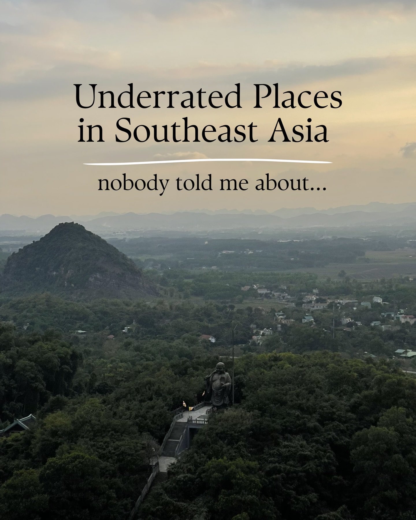 I have a habit of going everywhere nobody else is going. 

Ninh Binh while everyone was in Halong Bay. 
Vang Vieng instead of Luang Prabang.
Casino Peak when the crowds were at the Chocolate Hills. 
Lombok while everyone fought over a sun lounger in 