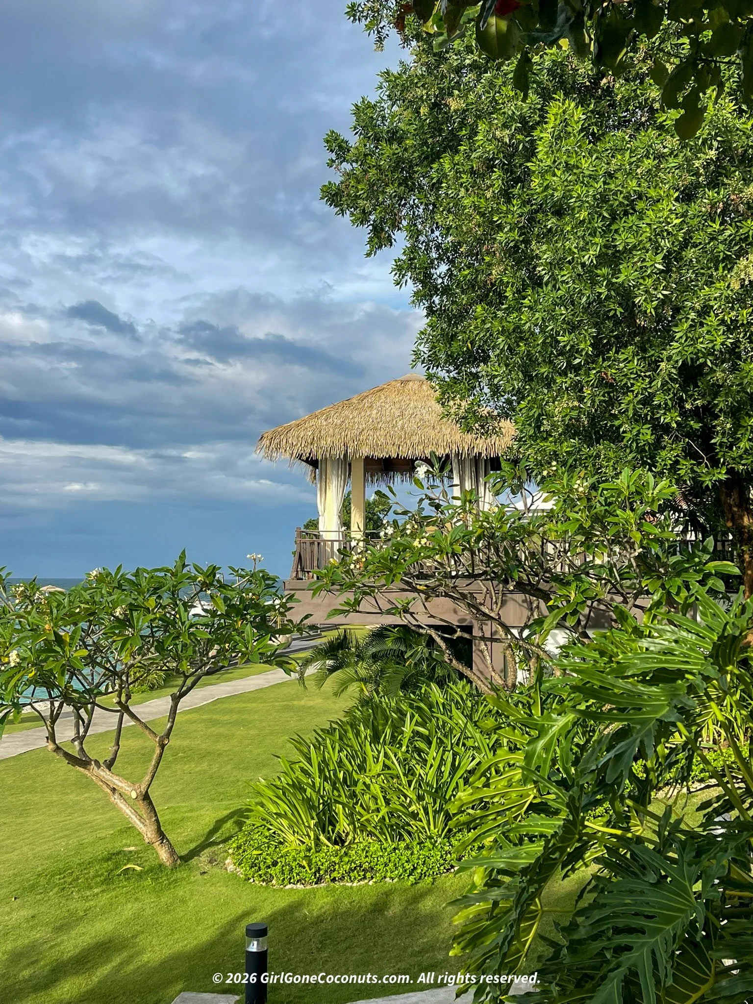 The outdoor massage canopy at Dusit Thani.