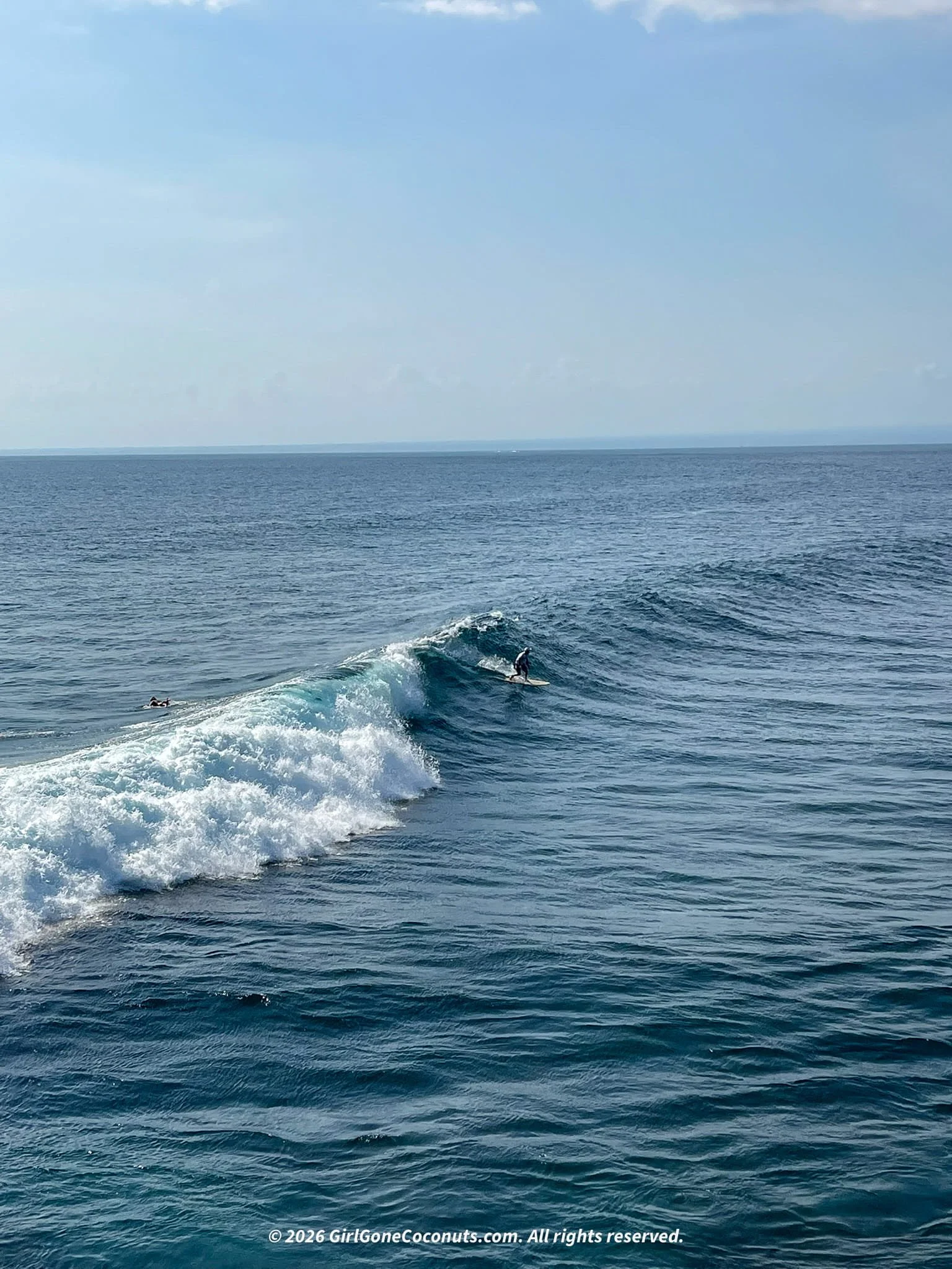 A surfer in Nusa Lembongan.