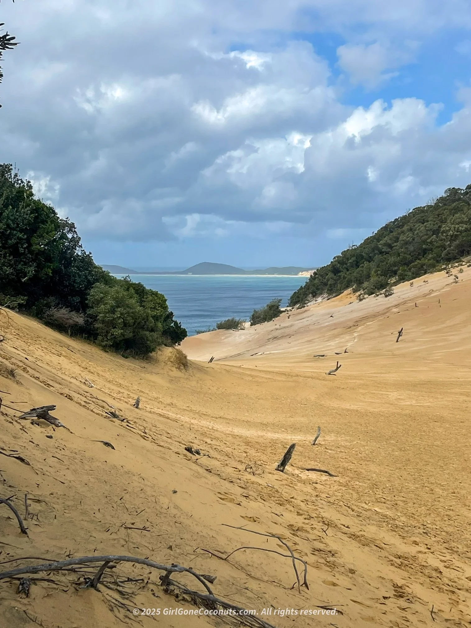 Carlo Sand Blow is one of the highlights of the Cooloola Great Walk in Rainbow Beach.