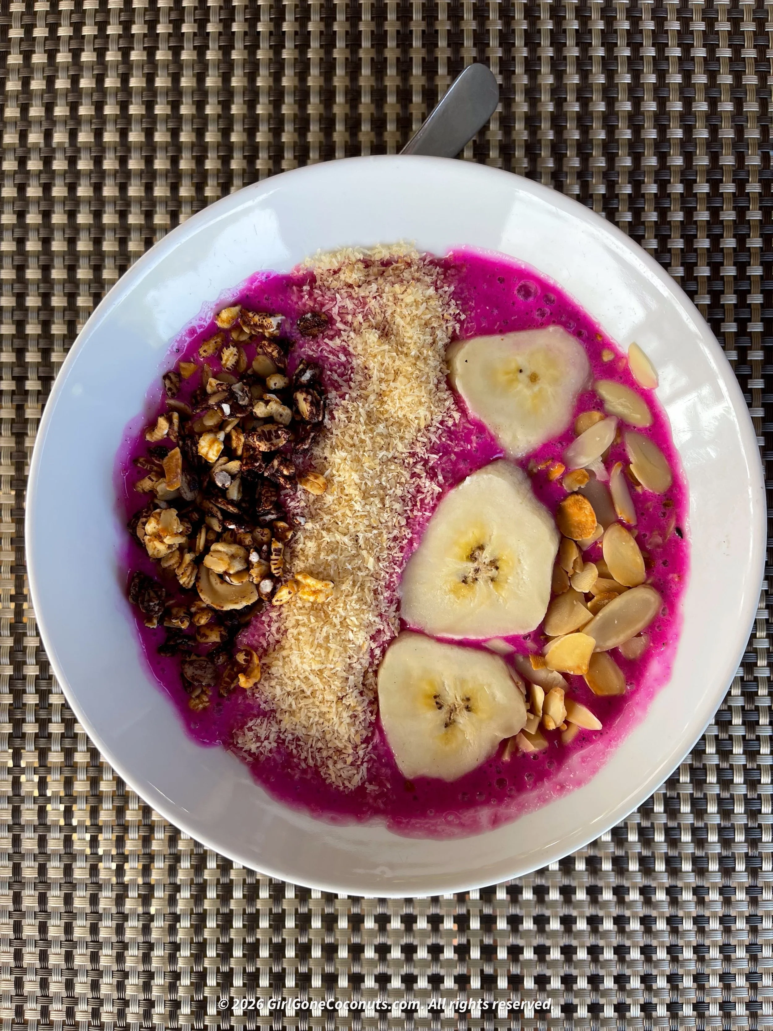 The creamy smoothie bowl from The Seraya Resort in Komodo.