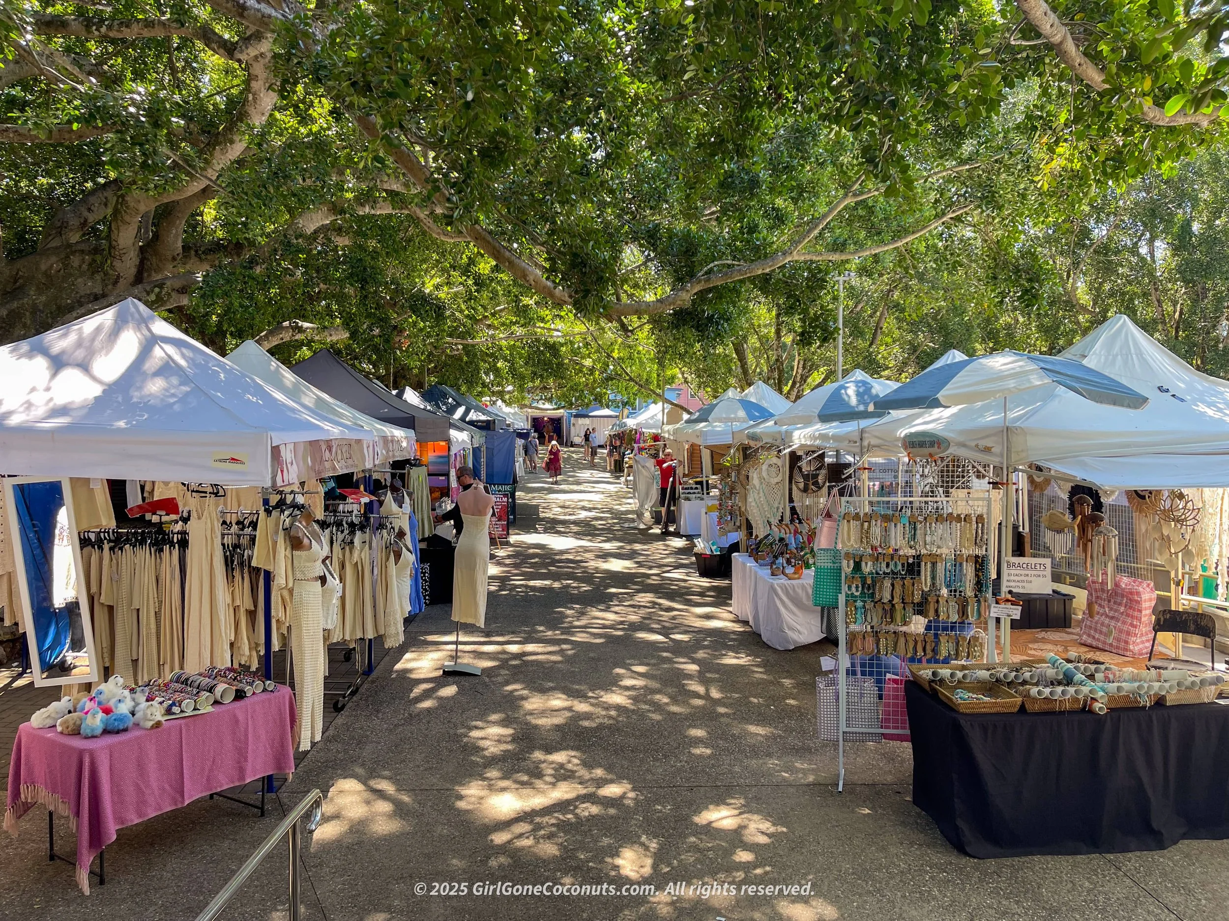 Exploring the famous Eumundi Markets, a must-visit on the Sunshine Coast.
