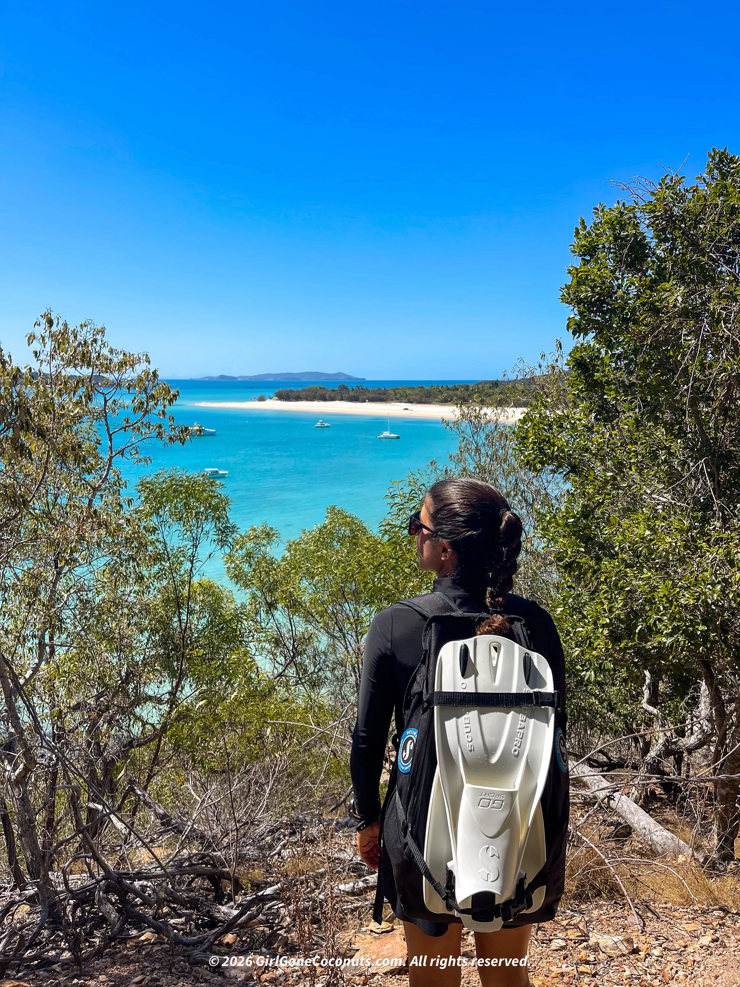 One of the viewpoints along the Shelving, Long, and Monkey Beach Walking track.