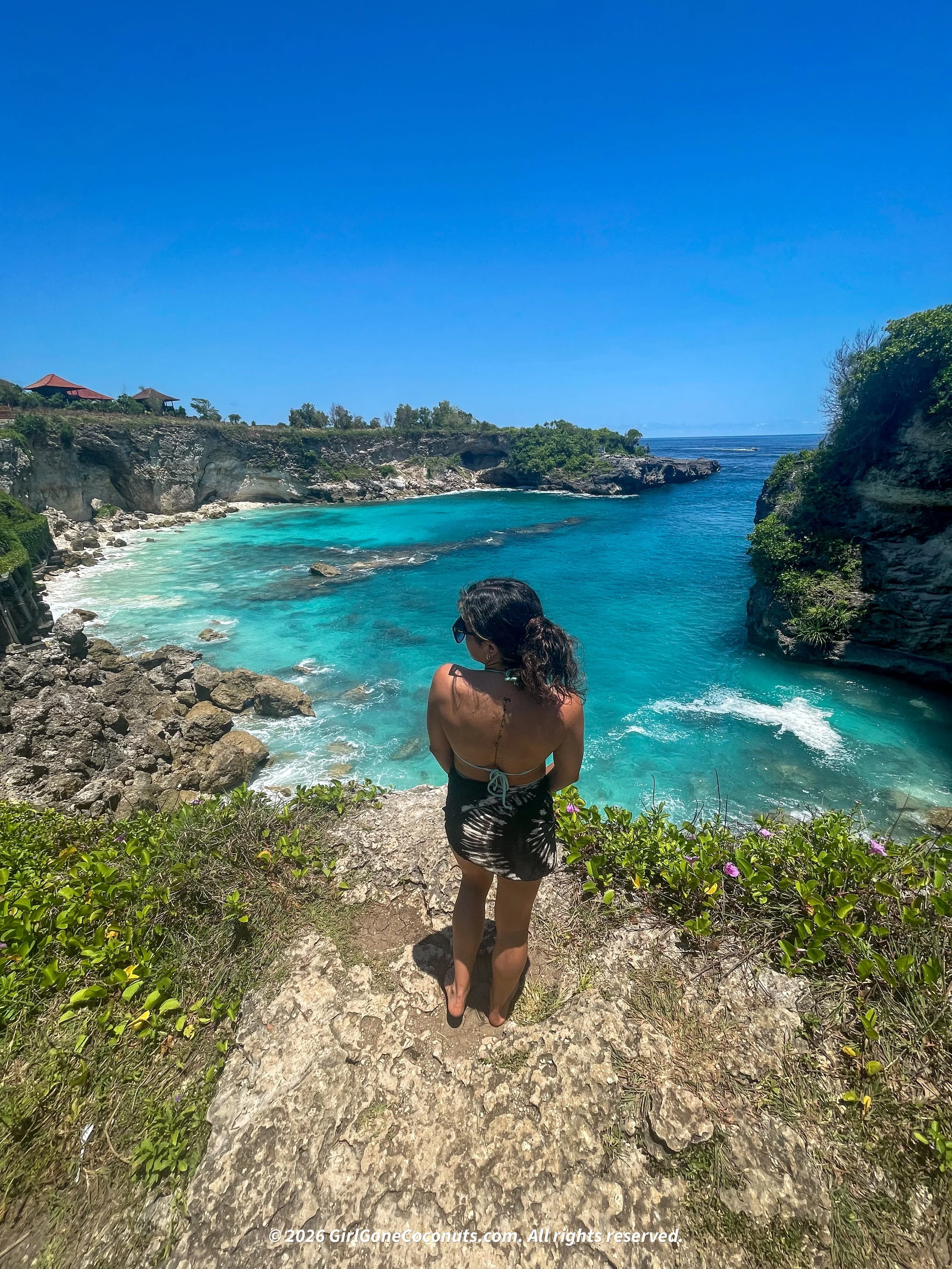 The beautifully turquoise blue lagoon on Nusa Ceningan.