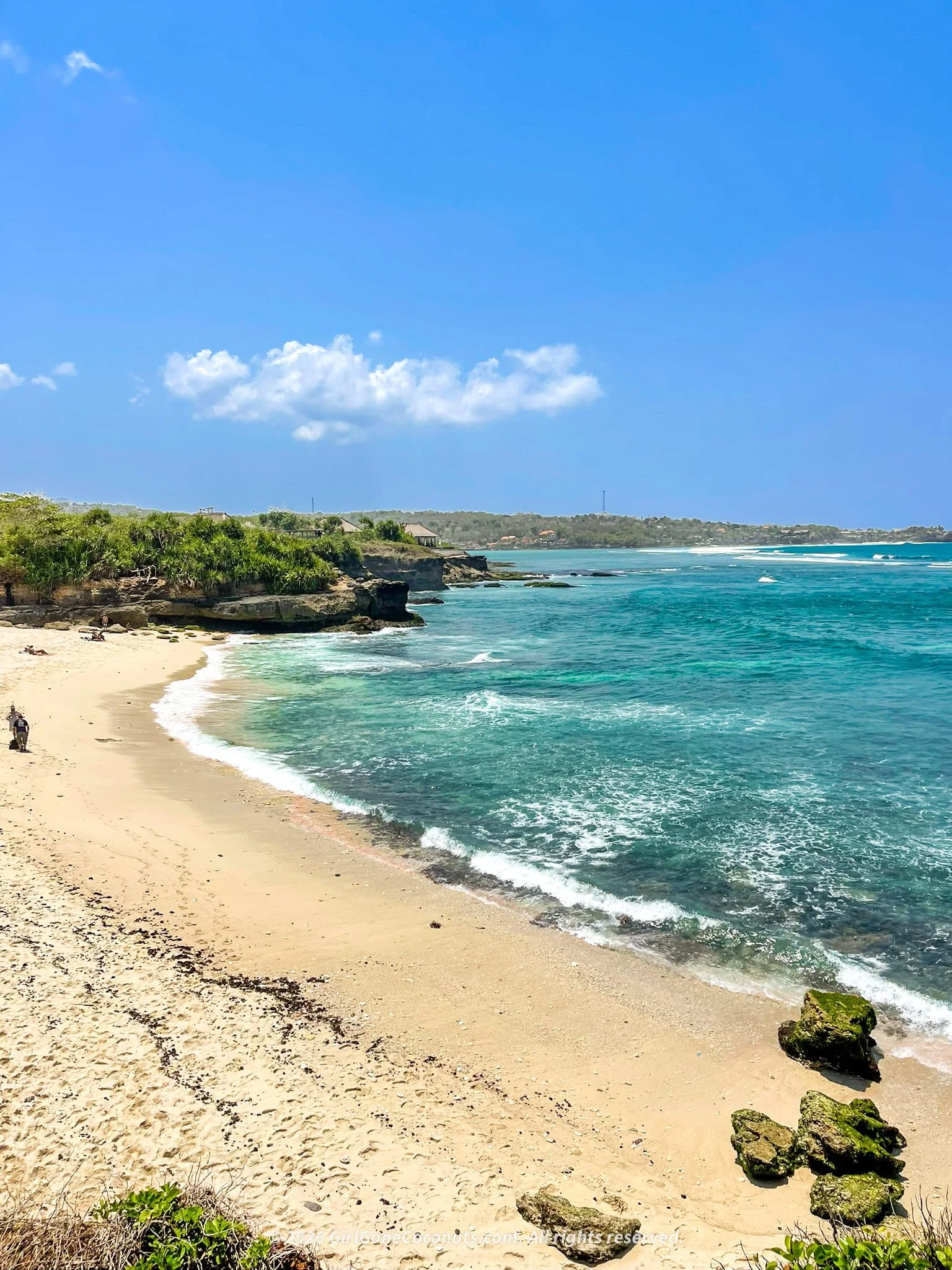 A view over Dream Beach in Nusa Lembongan, one of the best beaches on the island.