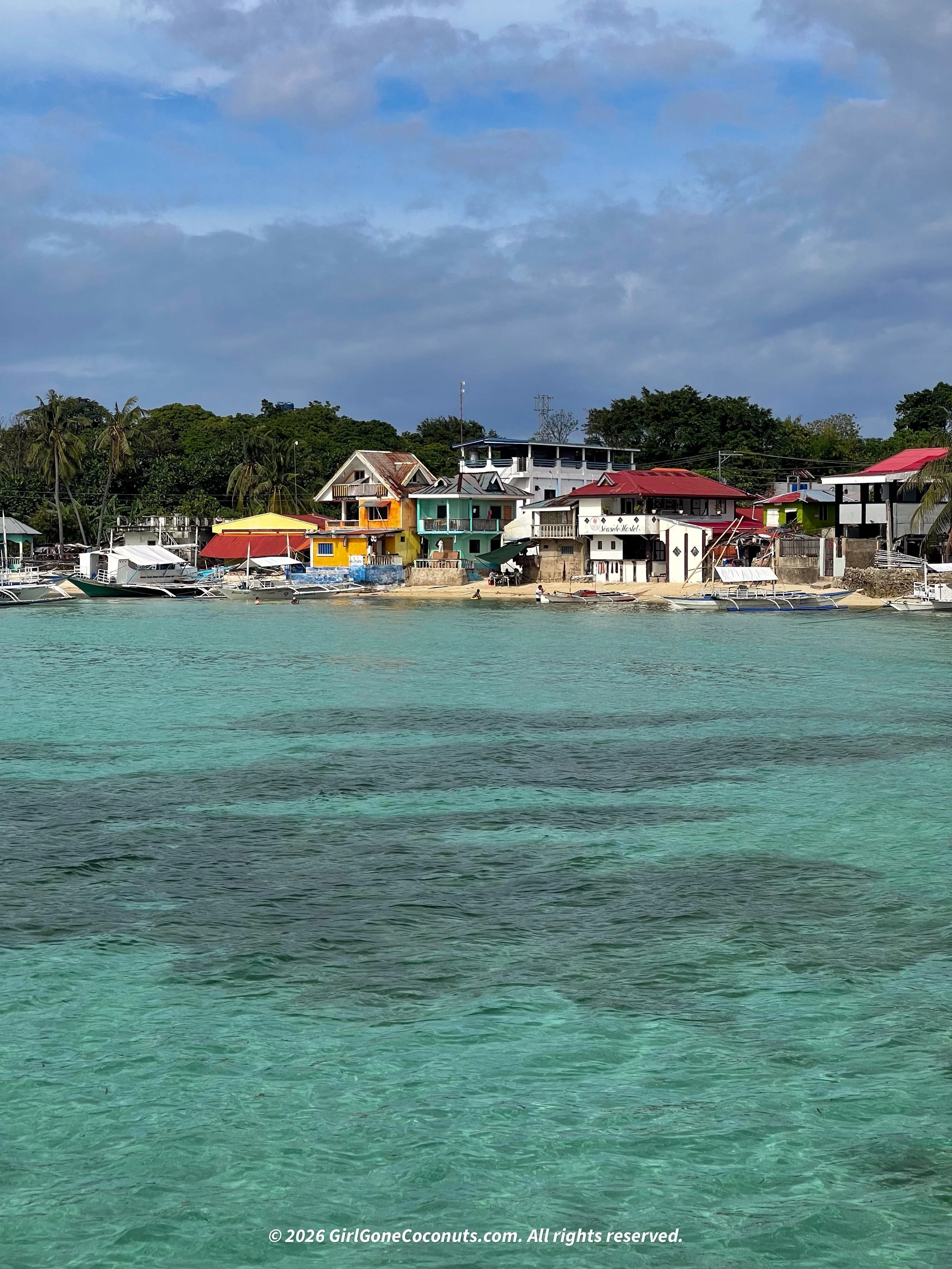 A view of Malapascua Island on arrival.