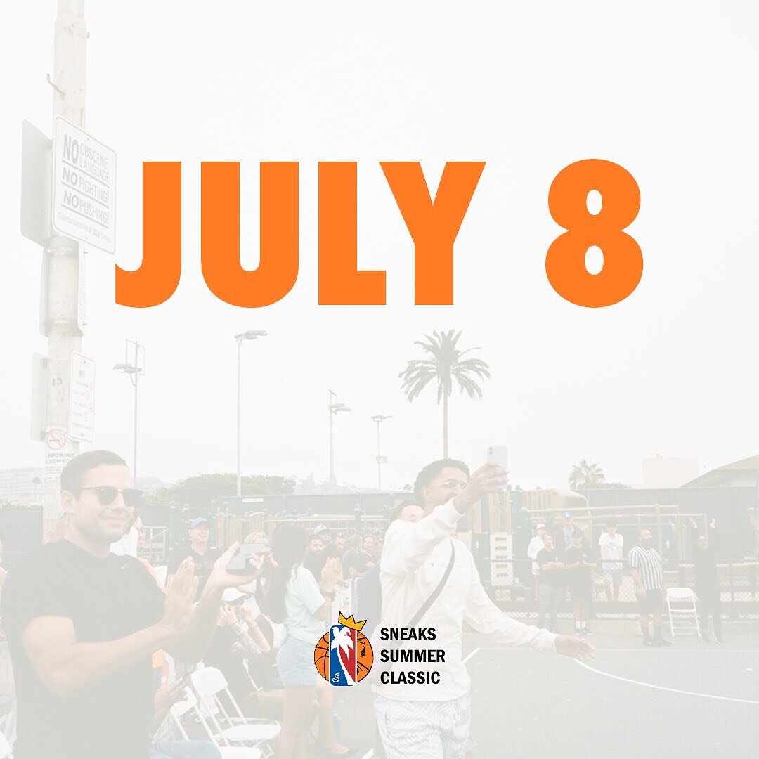 BREAKING: @sneakssummerclassic is back this summer for YEAR 5! 🏀 Saturday, July 8, 2023. Stay tuned for more details as the event approaches 🤝

#SneaksSummerClassic #SanDiego #BasketballTournament #CommunityEvent