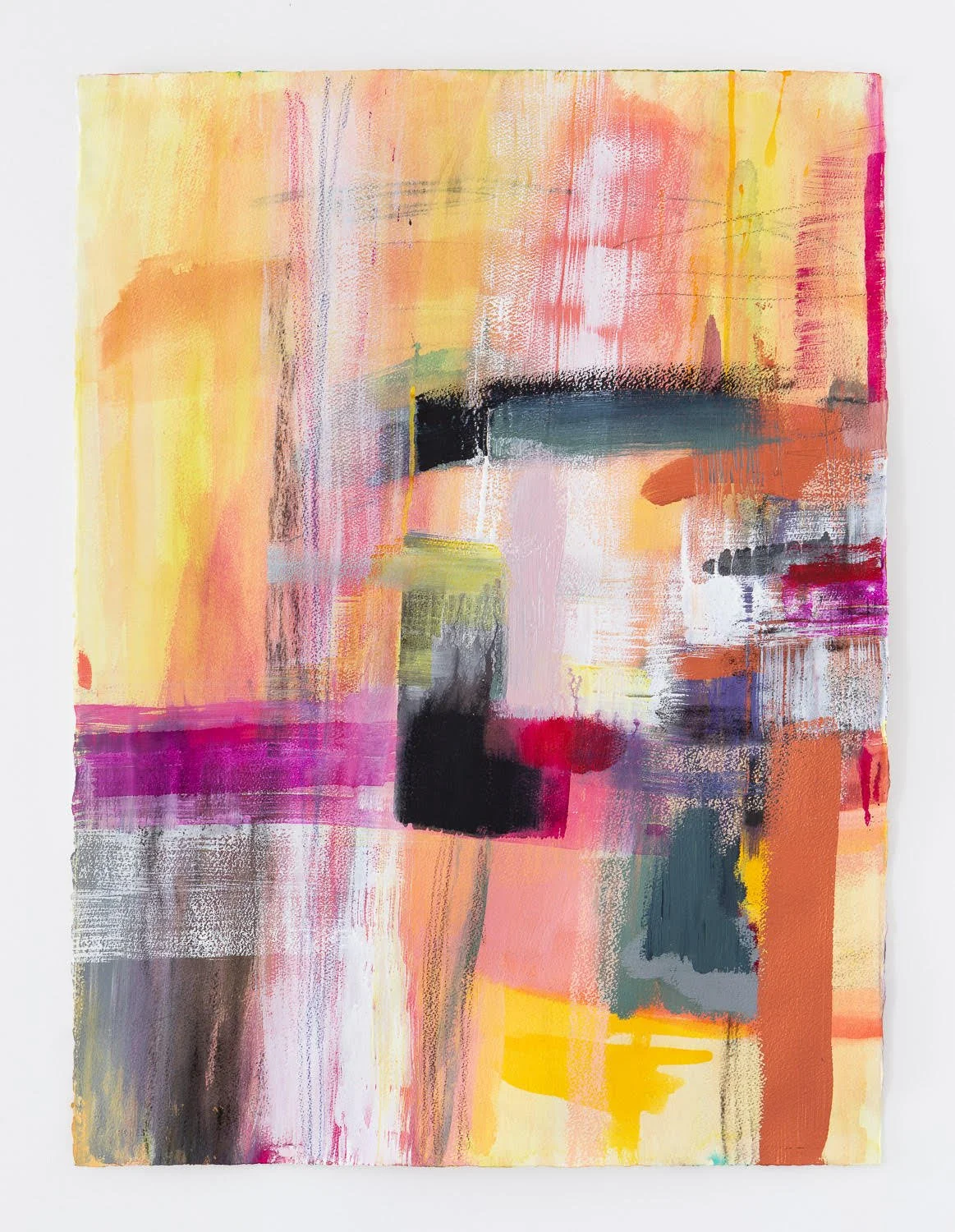 Traveling Lite 2, mixed media on paper, 76 cm x 57 cm