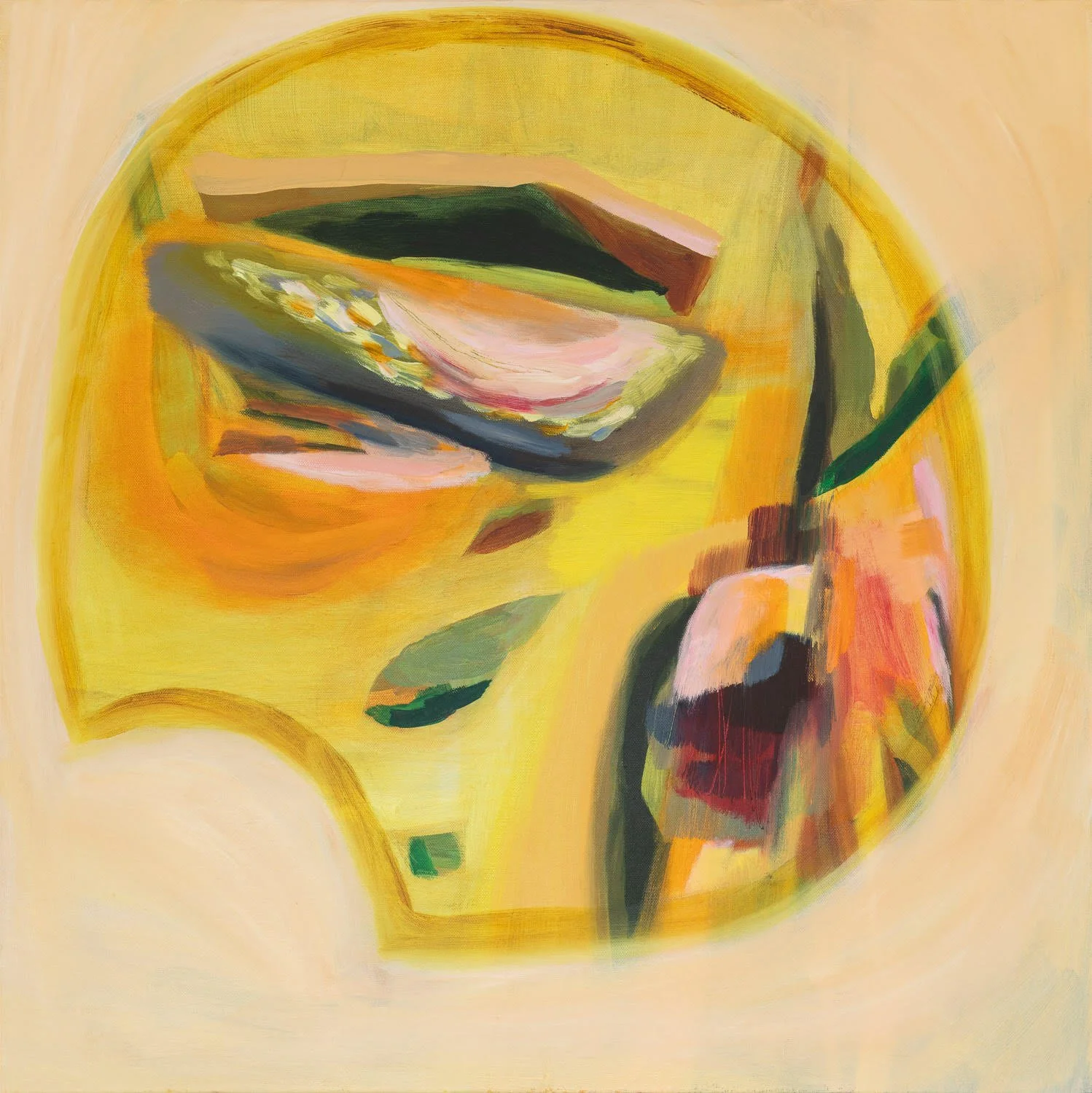 Guggenheim Ceiling Dreaming, oil on canvas, 76 x 76 cm