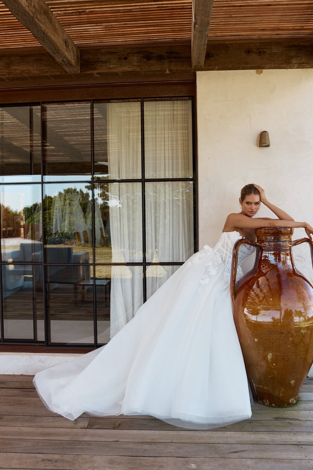 MAYA BELLA BARBARA WEDDING DRESS, A-Line, basque waist, lace and tulle bridal dress, modern wedding dresses Dunedin. Bride + Winter MAYA BELLA BARBARA WEDDING DRESS, A-Line, basque waist, lace and tulle bridal dress, modern wedding dresses Dunedin. Bride + Winter