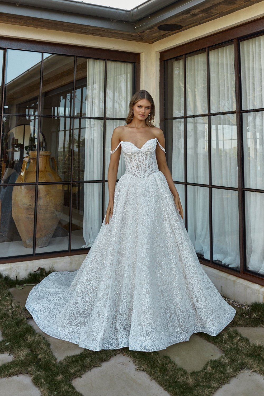 Brie by Maya Bella bridal. Lace sweet heart wedding dress with detachable sleeves. A-Line lace bridal dress. Bride + Winter Brie by Maya Bella bridal. Lace sweet heart wedding dress with detachable sleeves. A-Line lace bridal dress. Bride + Winter