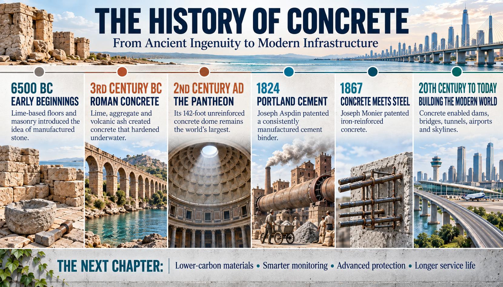 From Ancient Floors to Modern Skylines: The History of Concrete