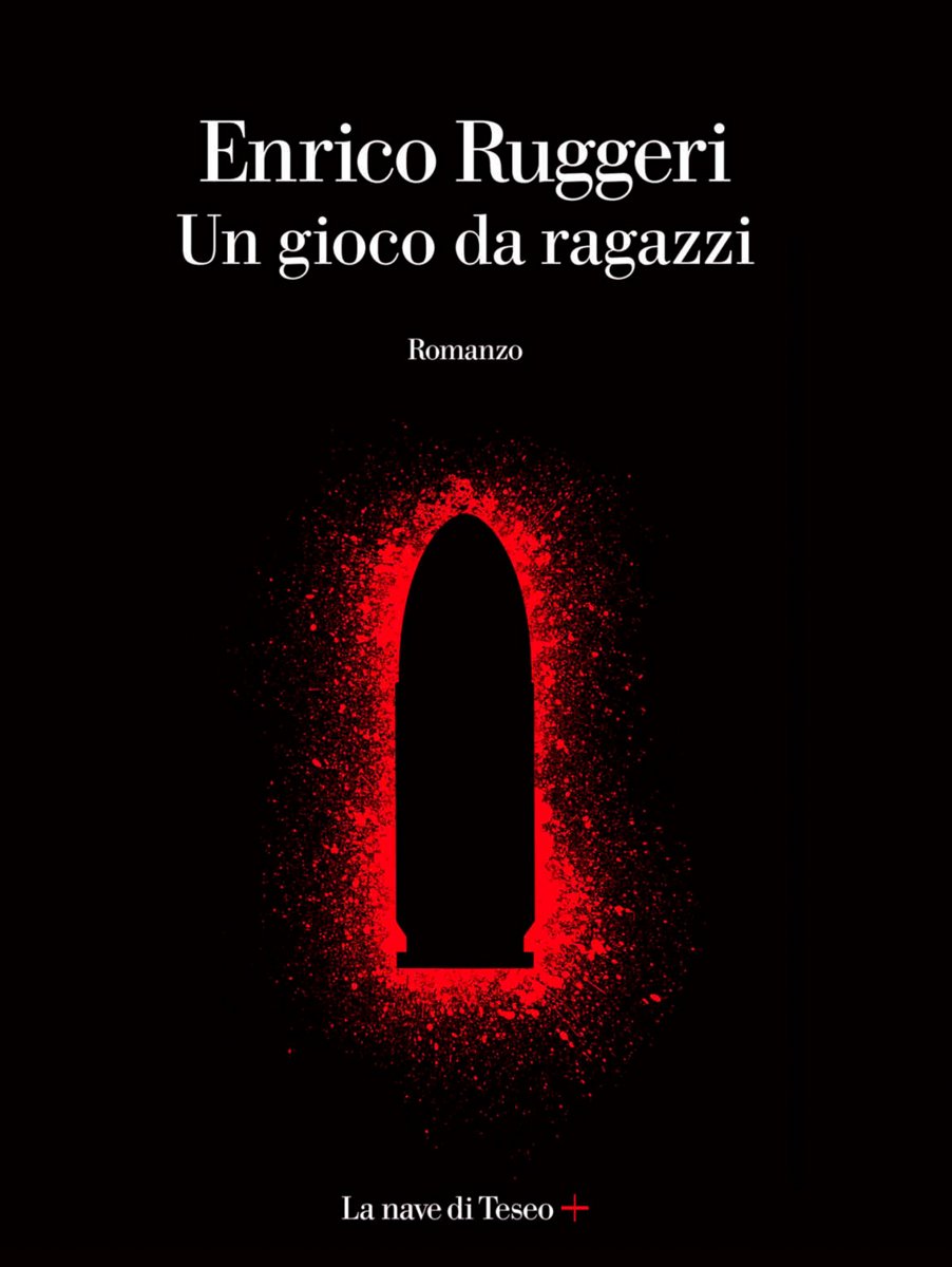 Graphic Book Cover by Enrico Ruggeri of a 9mm bullet and blood - photography and design by Dave Wall