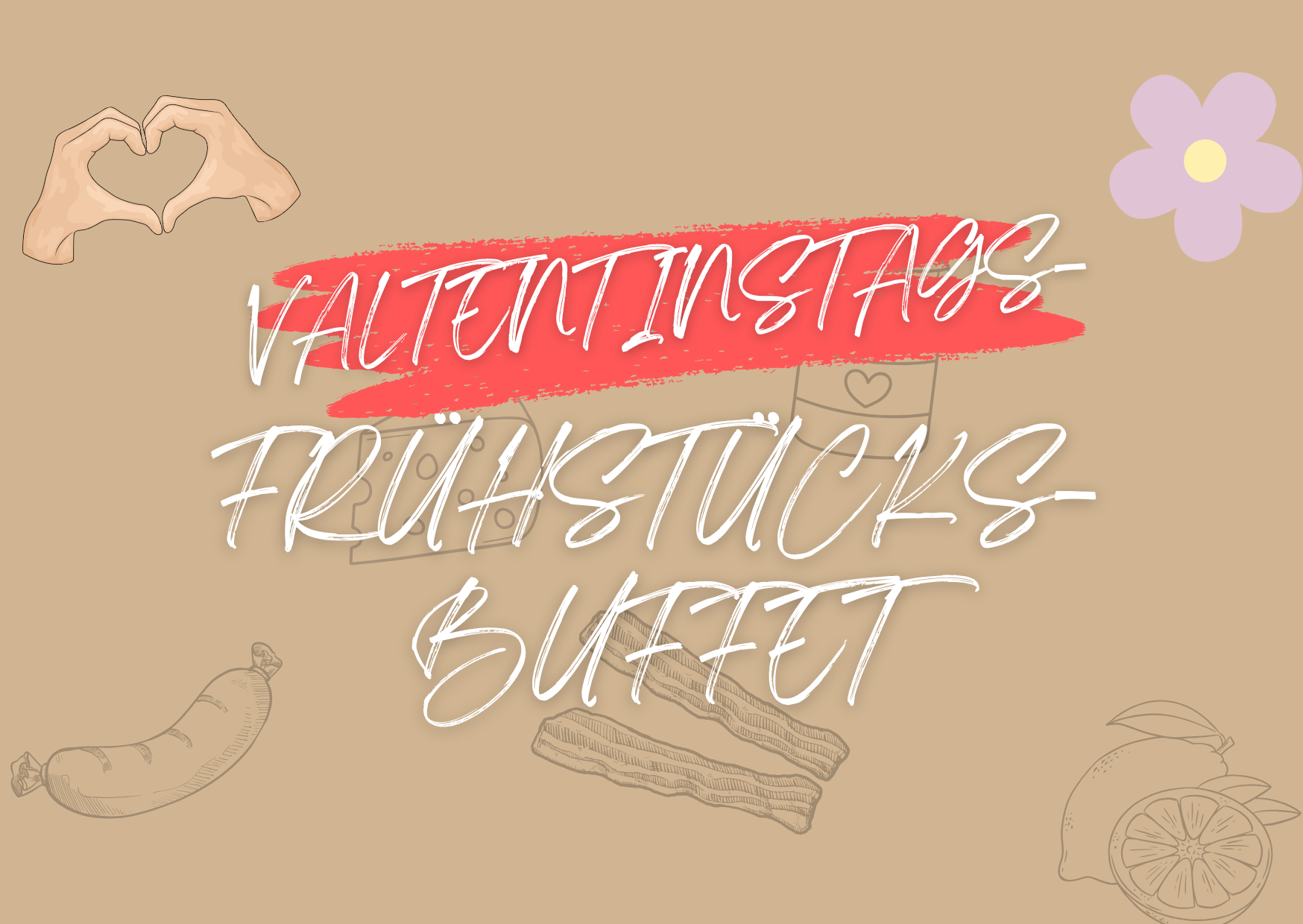 Valentinstags-Frühstücks-Buffet