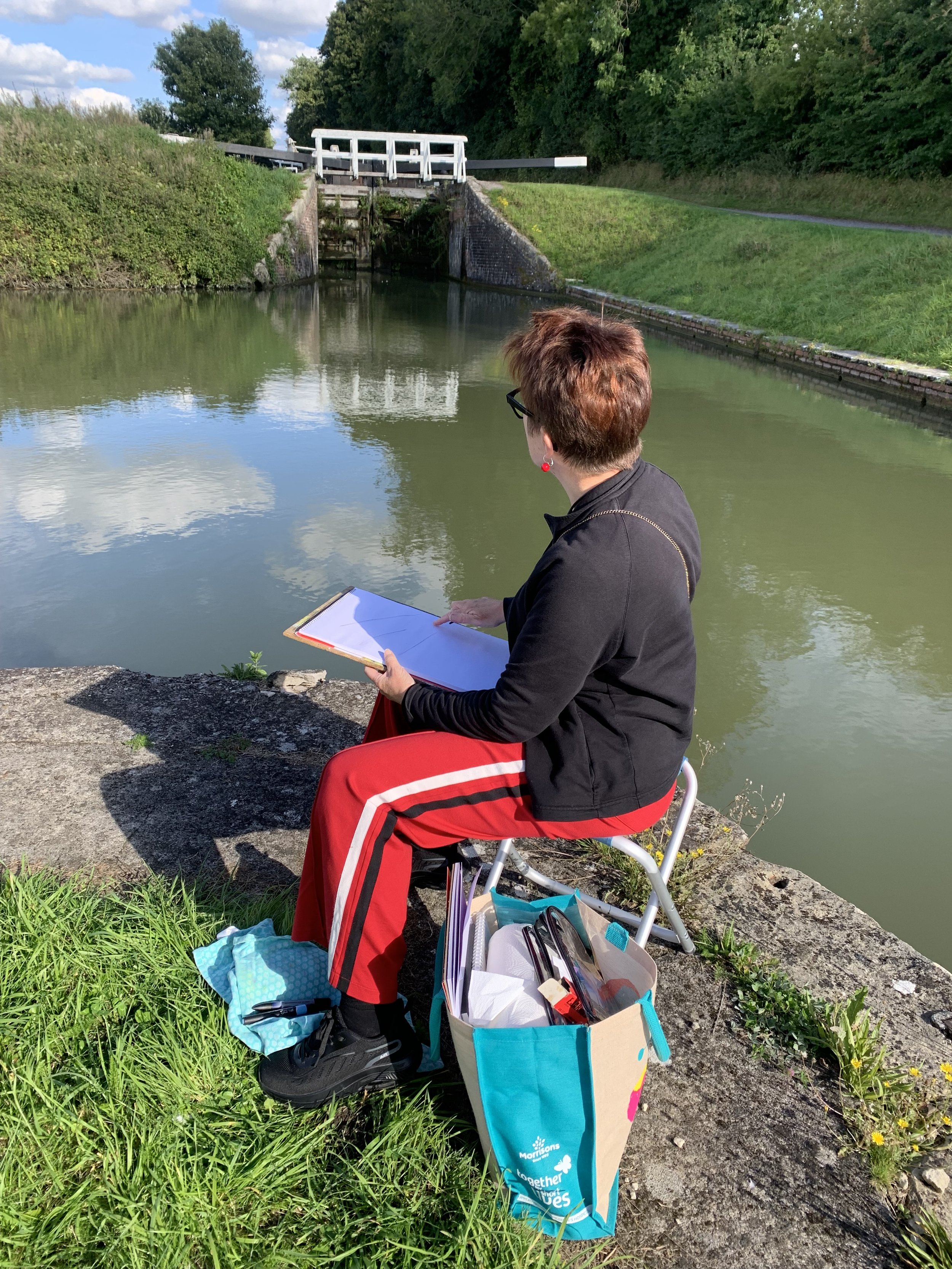 Plein air at Caen hill locks