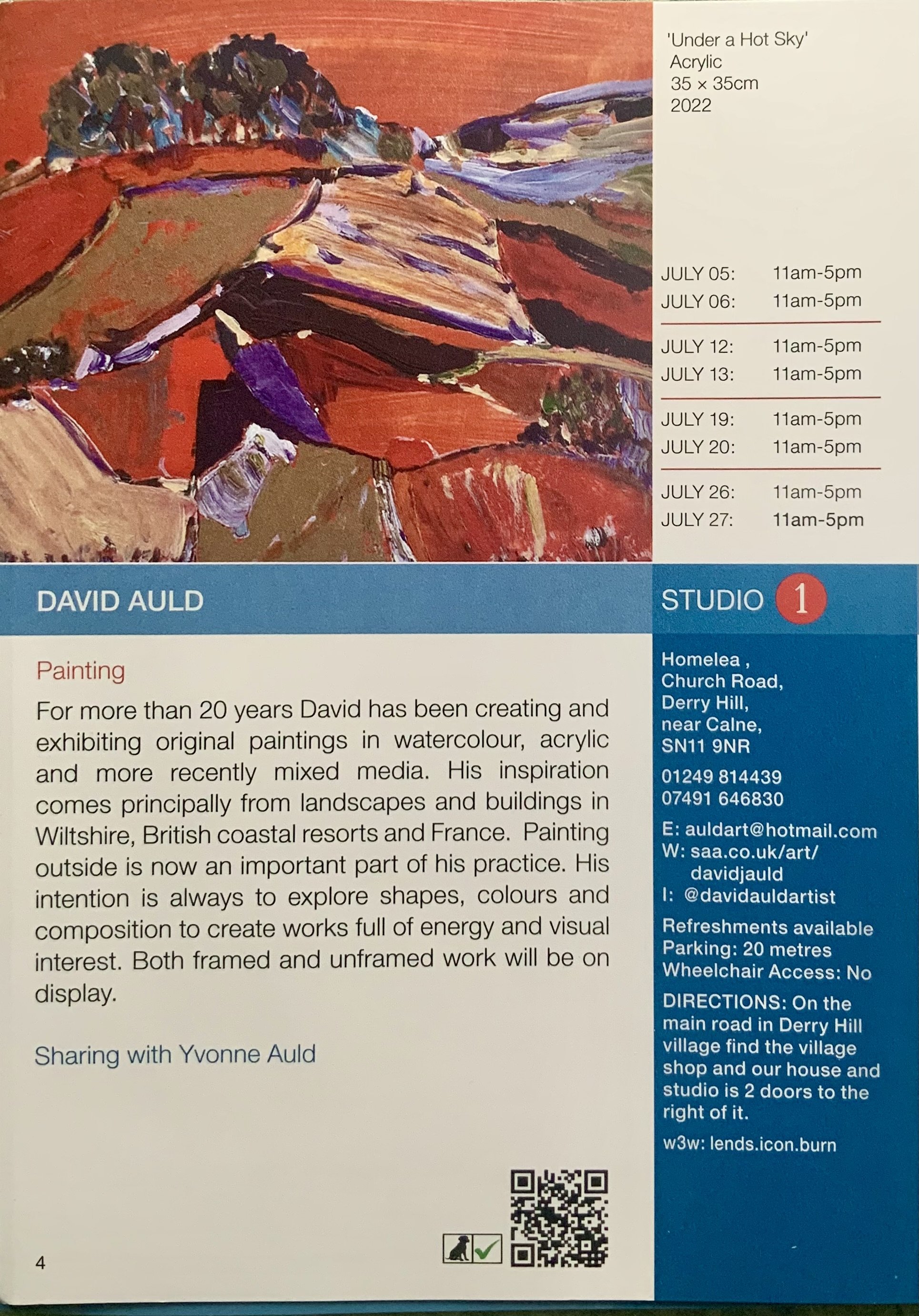 LAS Artists taking part in Marlborough open studios