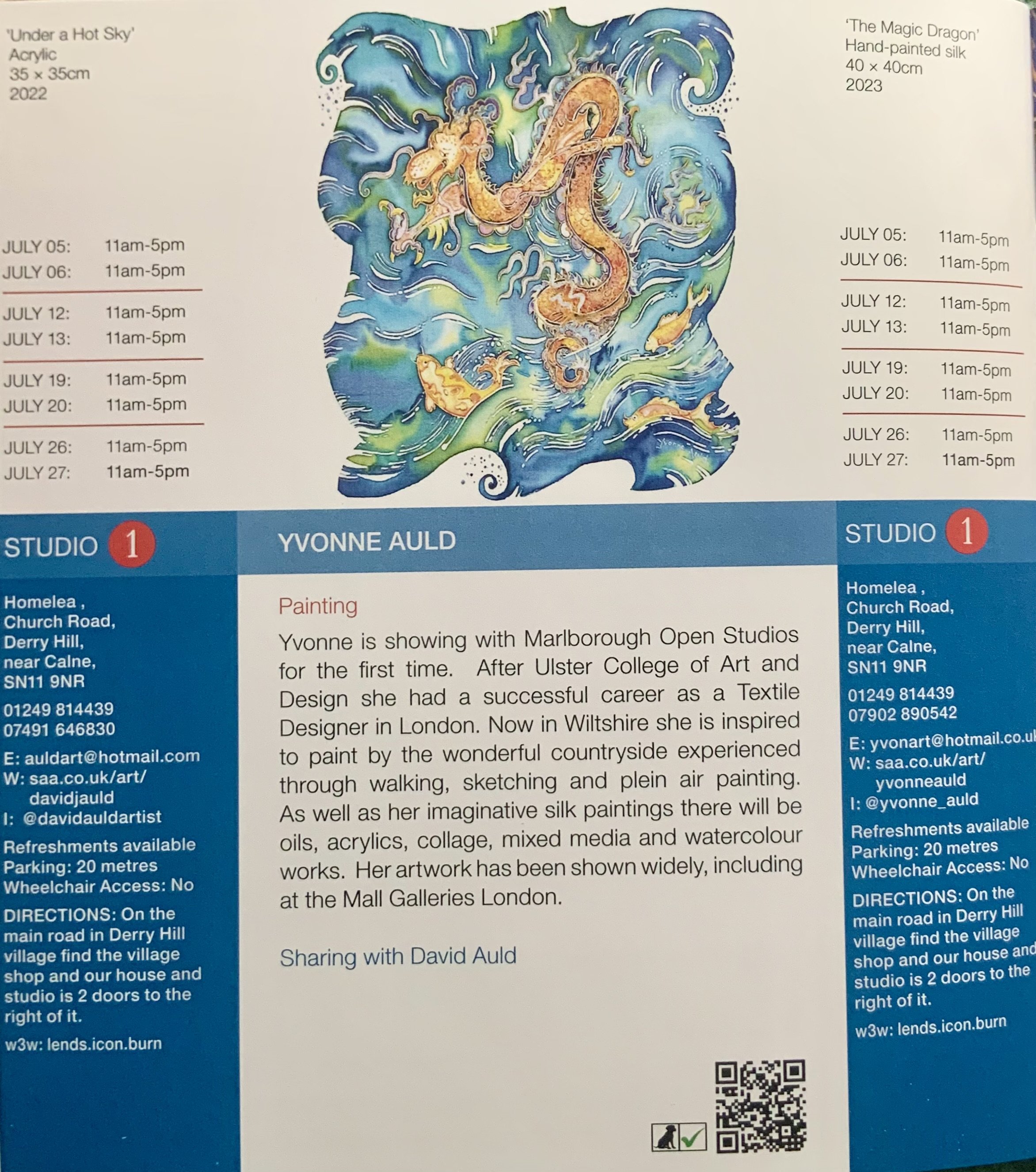 LAS Artists taking part in Marlborough open studios