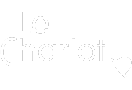 Logo "Le Charlot" avec une silhouette de chapeau melon.
