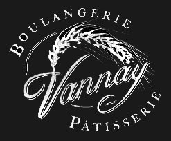 Logo d'une boulangerie-pâtisserie avec un épi de blé et le texte "Boulangerie Vannay Pâtisserie".