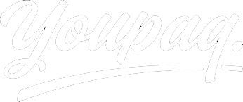Logo Youpaq en texte blanc sur fond noir