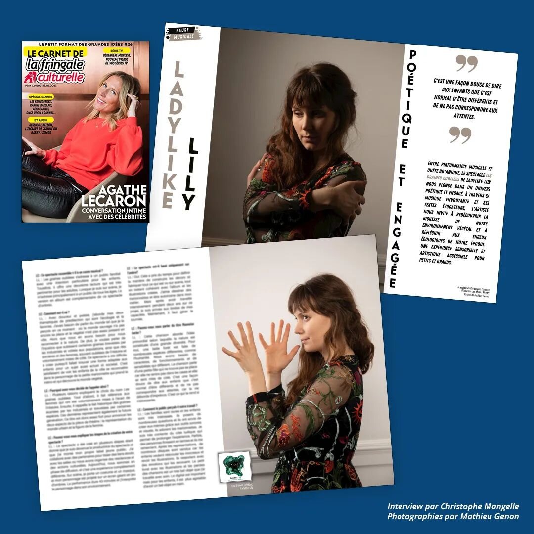 🗞️DANS LA PRESSE🗞️
Honor&eacute;e de cette interview avec @christophemangelle dans Le Carnet de La Fringale Culturelle aux c&ocirc;t&eacute;s de la grande et si inspirante @agathelecaron 
(que je bisoute au passage) 

💛💛💛

Merci pour ces 3 pages