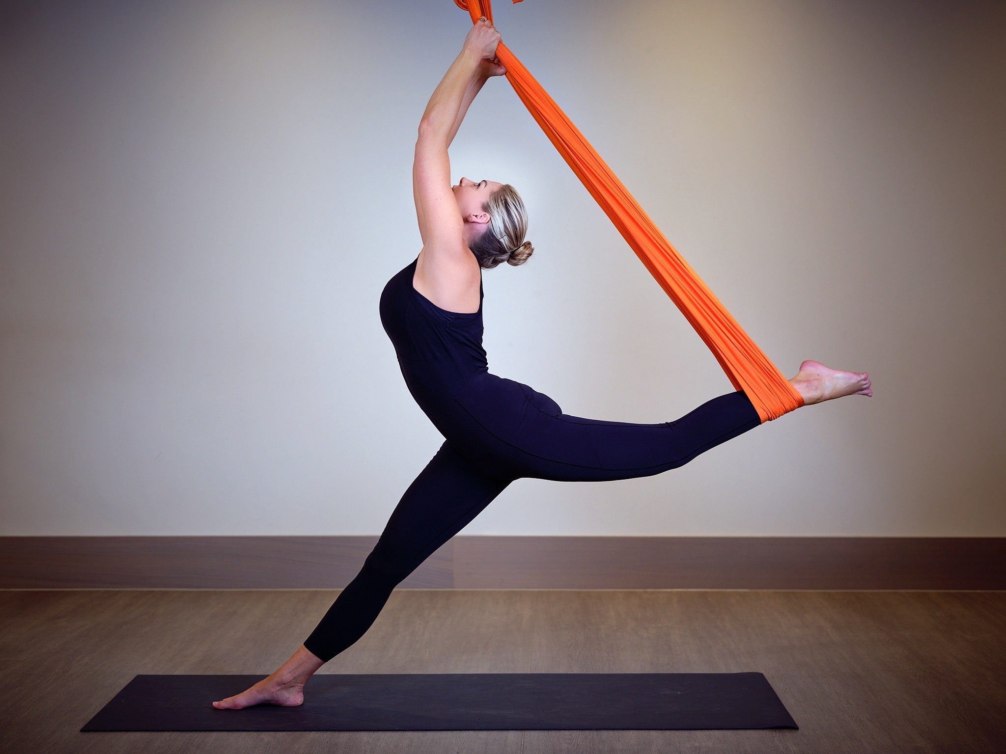 You can find me in the aerial room at the Fairmont Hotel Englefield Green. I love exploring all the different Yoga poses using the silks. Ideal for strengthening your entire body, aerial yoga takes your practice to a new level.