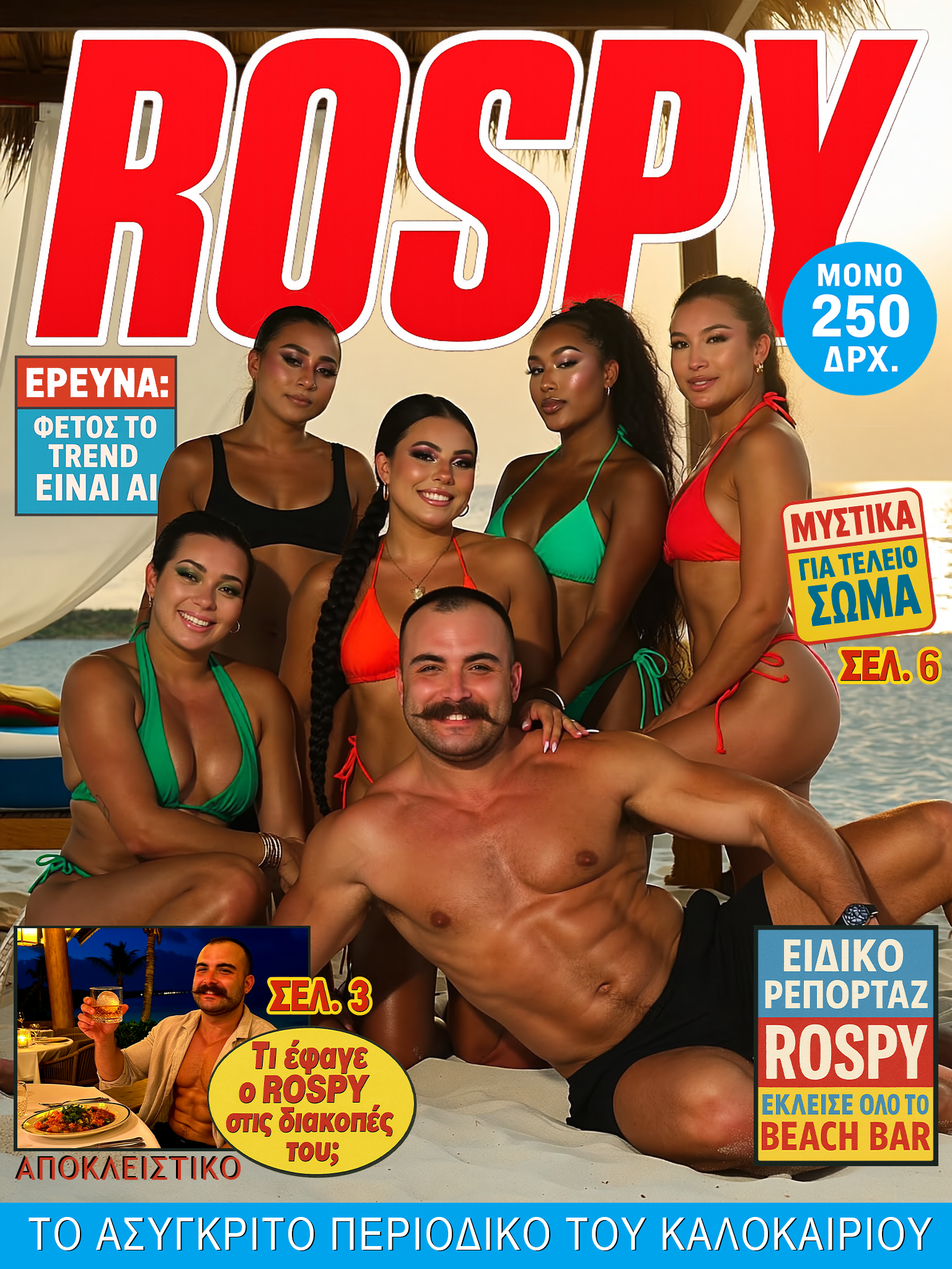 ROSPY magazine 1990s 2000s greek magazine cover vintage retro typography editorial tiktoker greek greece