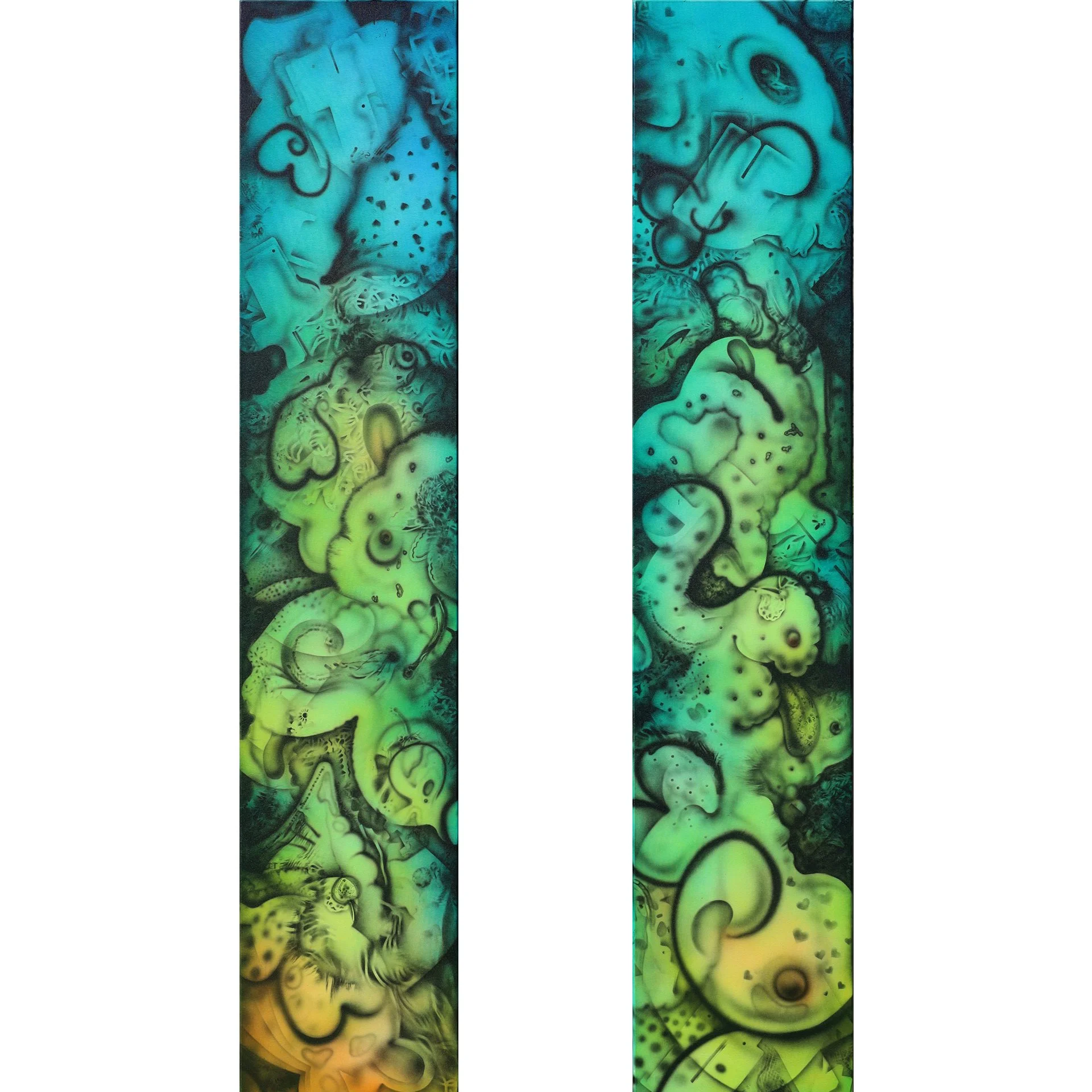 Pillars / 40x200cm x 2 / canvas / 2025