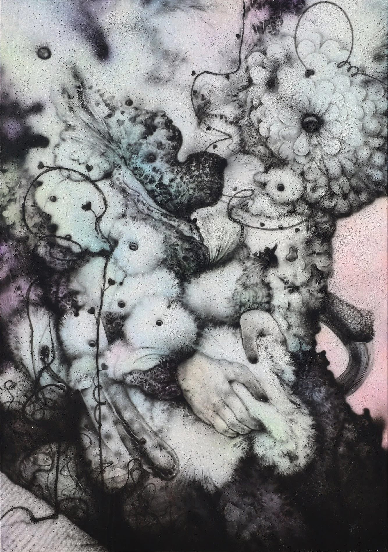 At the office / acrylic on canvas / 50 x  100 cm / 2026