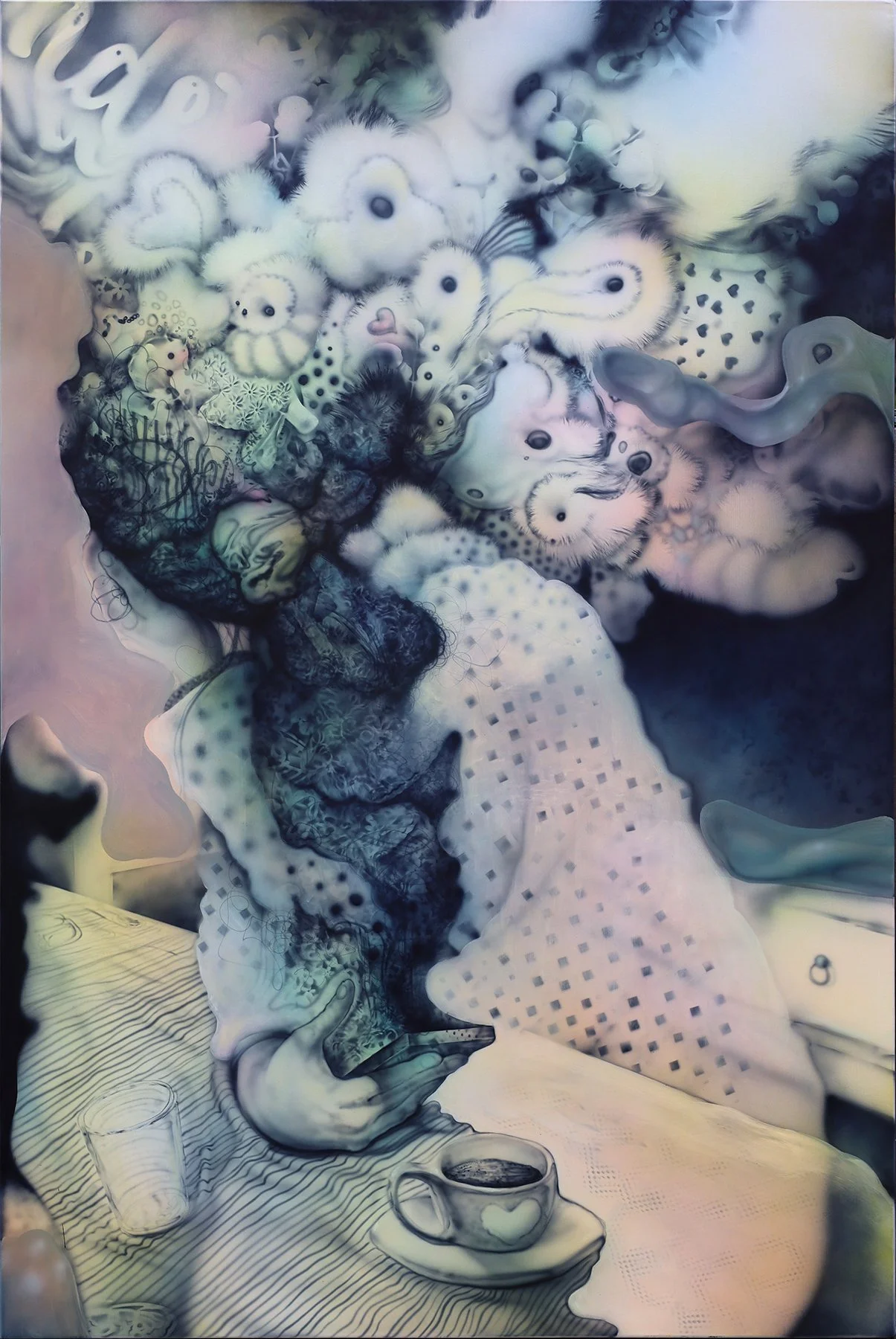 Overwhelmed by options / acrylic on canvas / 100 x 150 cm / 2026