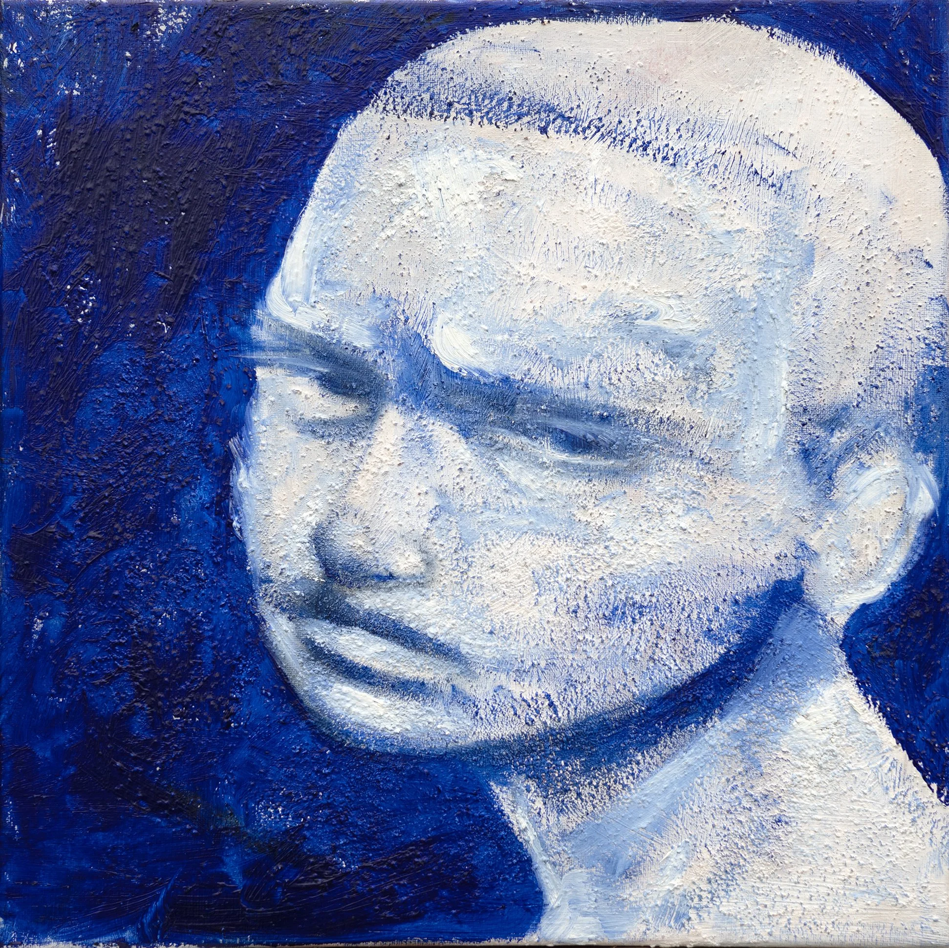 40 x 40cm /  sawdust and oil on canvas / 2026