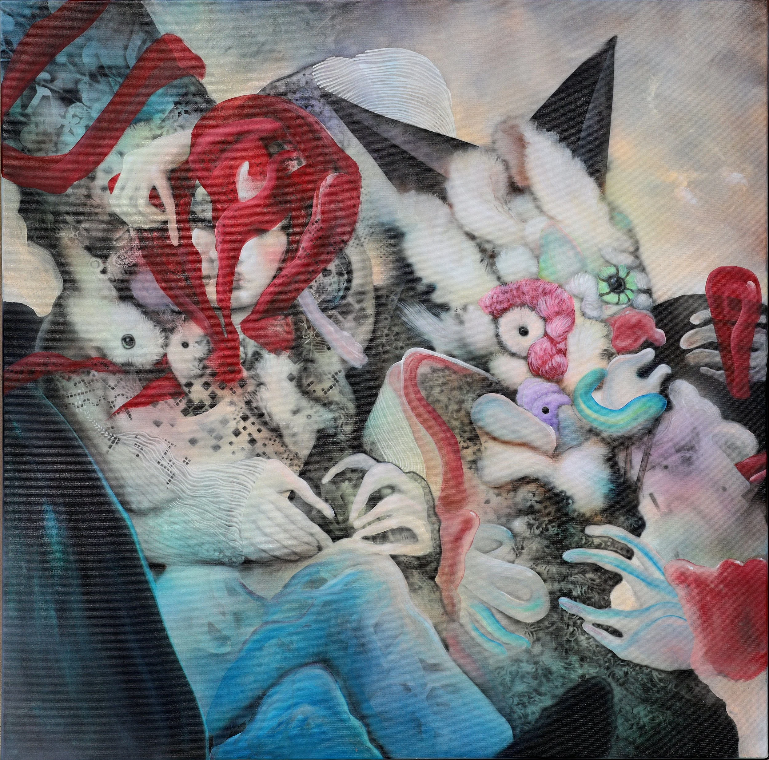 Offline / acrylic on canvas / 100 x 100 cm / 2026
