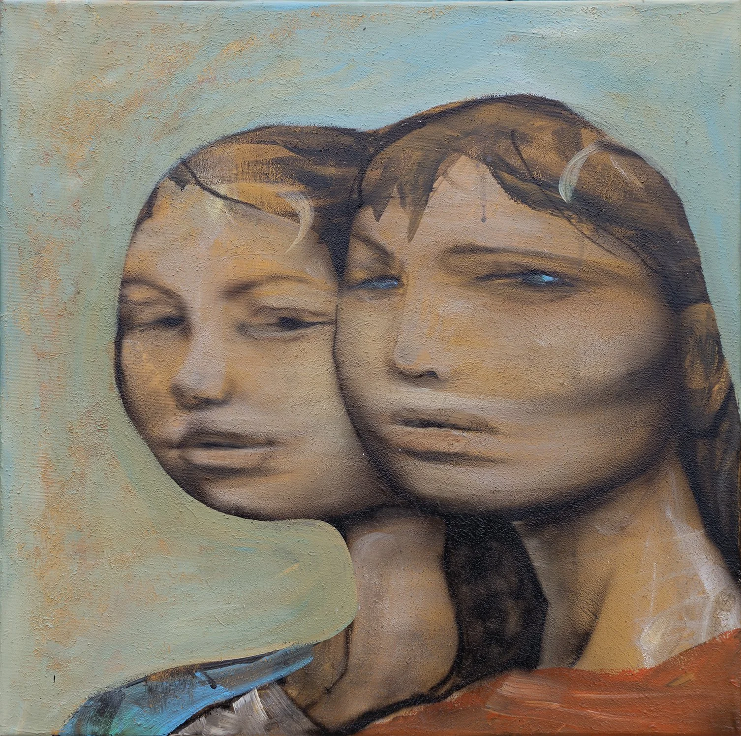 40 x 40cm /  sawdust and acrylic on canvas / 2026