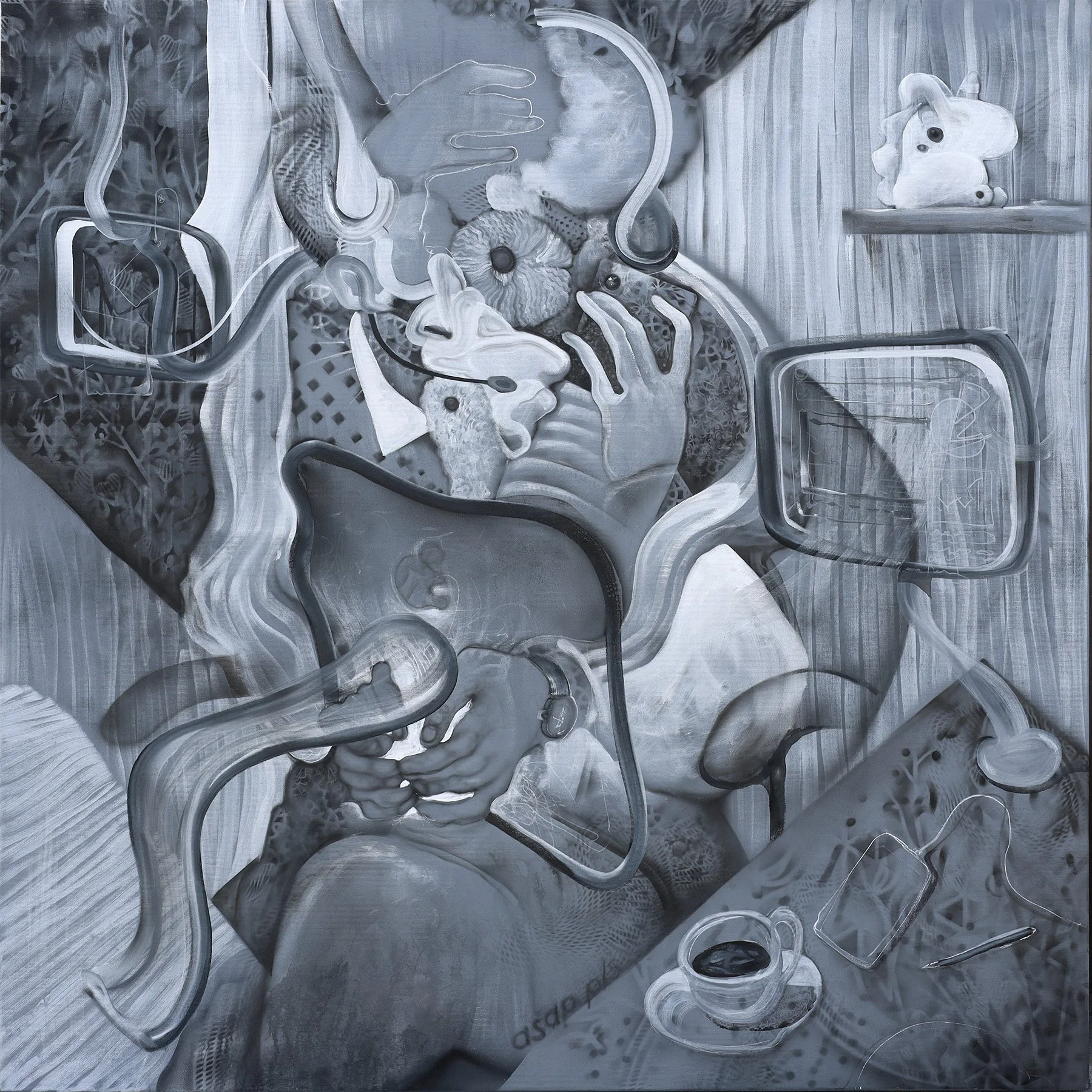 EGOsystems / acrylic on canvas / 100 x 100 cm / 2026