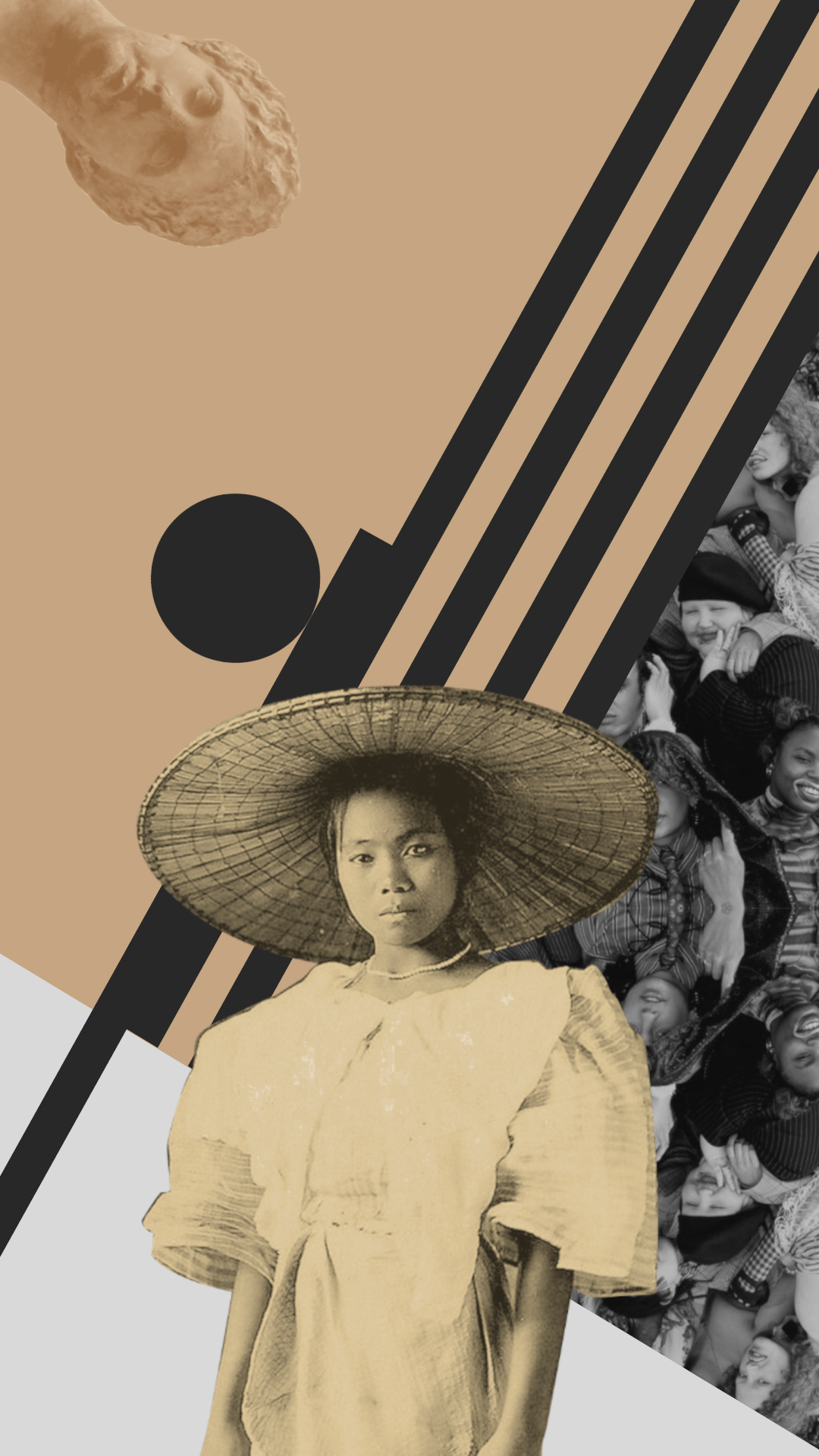 Creative collage of diverse people illustrating social justice, equality, and human rights.