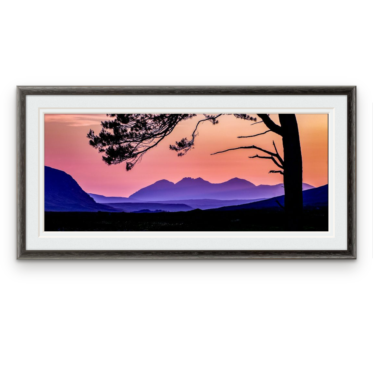 An Teallach | Frame: 12mm wide, black | Size (approx): 454 x 231mm | Double mount, Snow White | £125.00