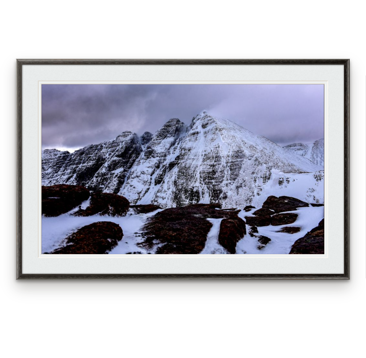 An Teallach | Frame: 12mm wide, black | Size (approx): 684 x 452mm | Double mount, Snow White | £195.00
