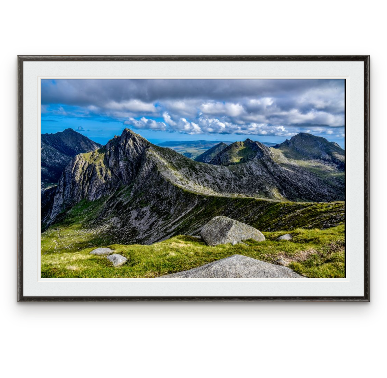 Cir Mhor, Arran | Frame: 12mm wide, black | Size (approx): 784 x 549mm | Double mount, Snow White | £220.00