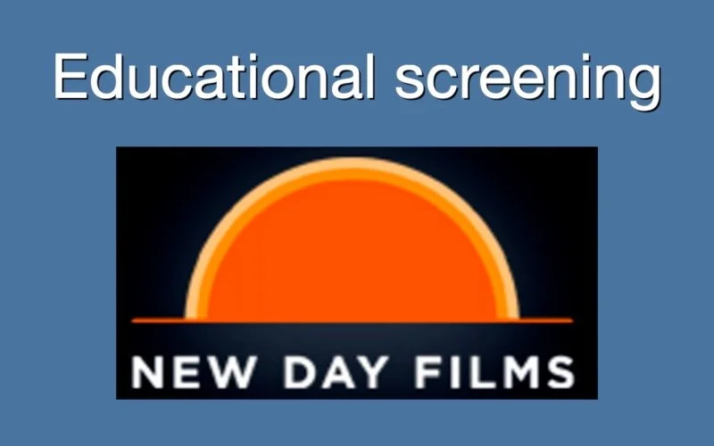 Text: Educational screening, below New Day Films logo